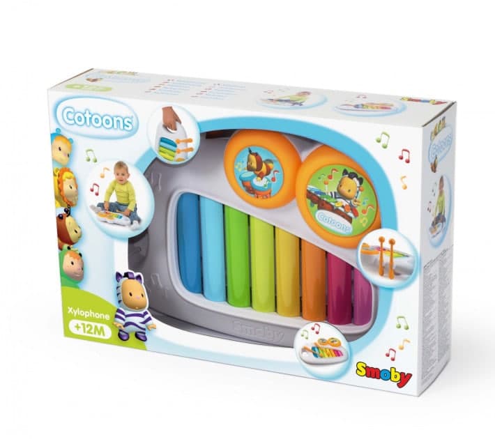 

Музыкальный ксилофон Smoby Toys Cotoons с ручкой