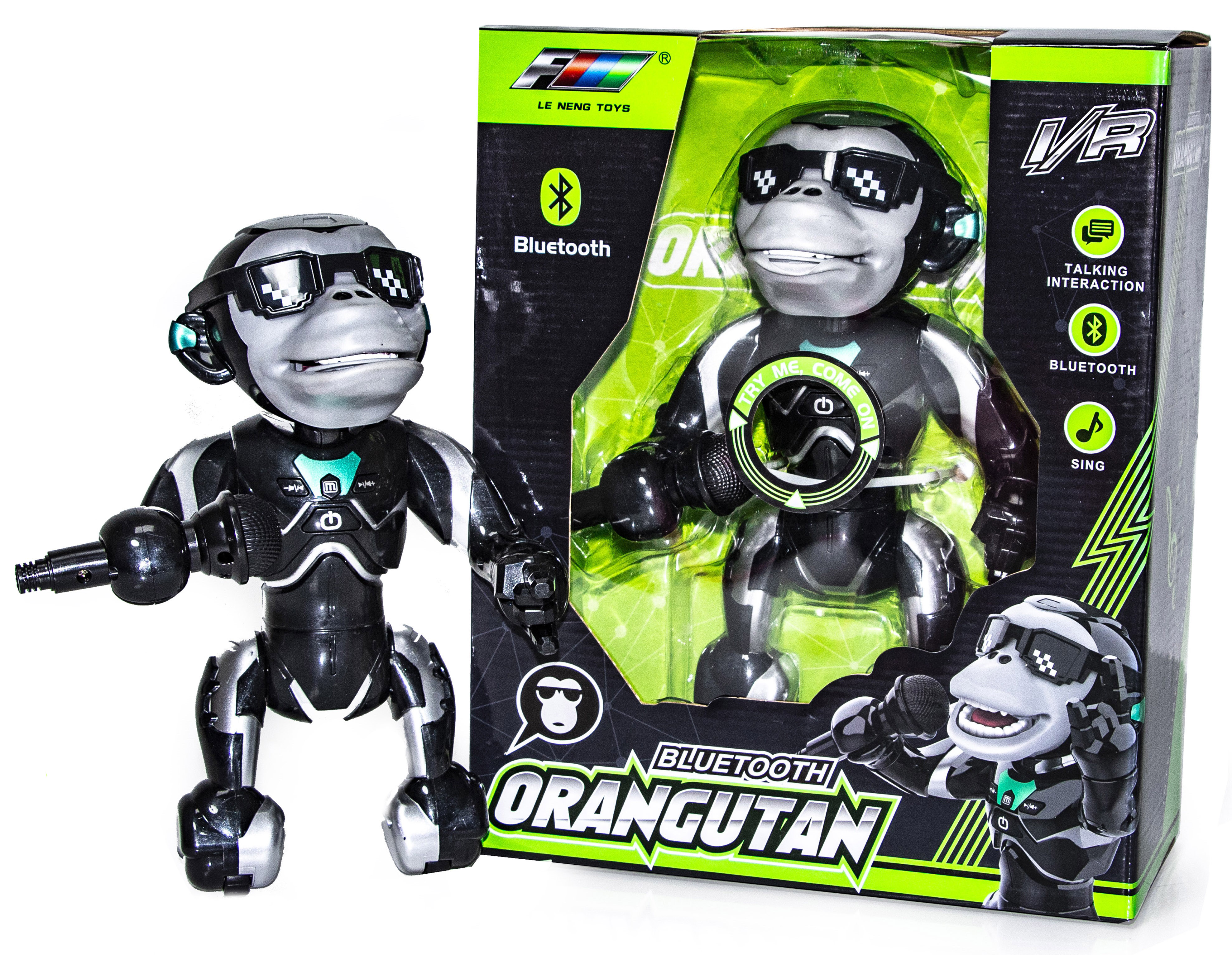 

Интерактивная игрушка "Орангутан" LE NENG TOYS 26 см (det0003398) Черный