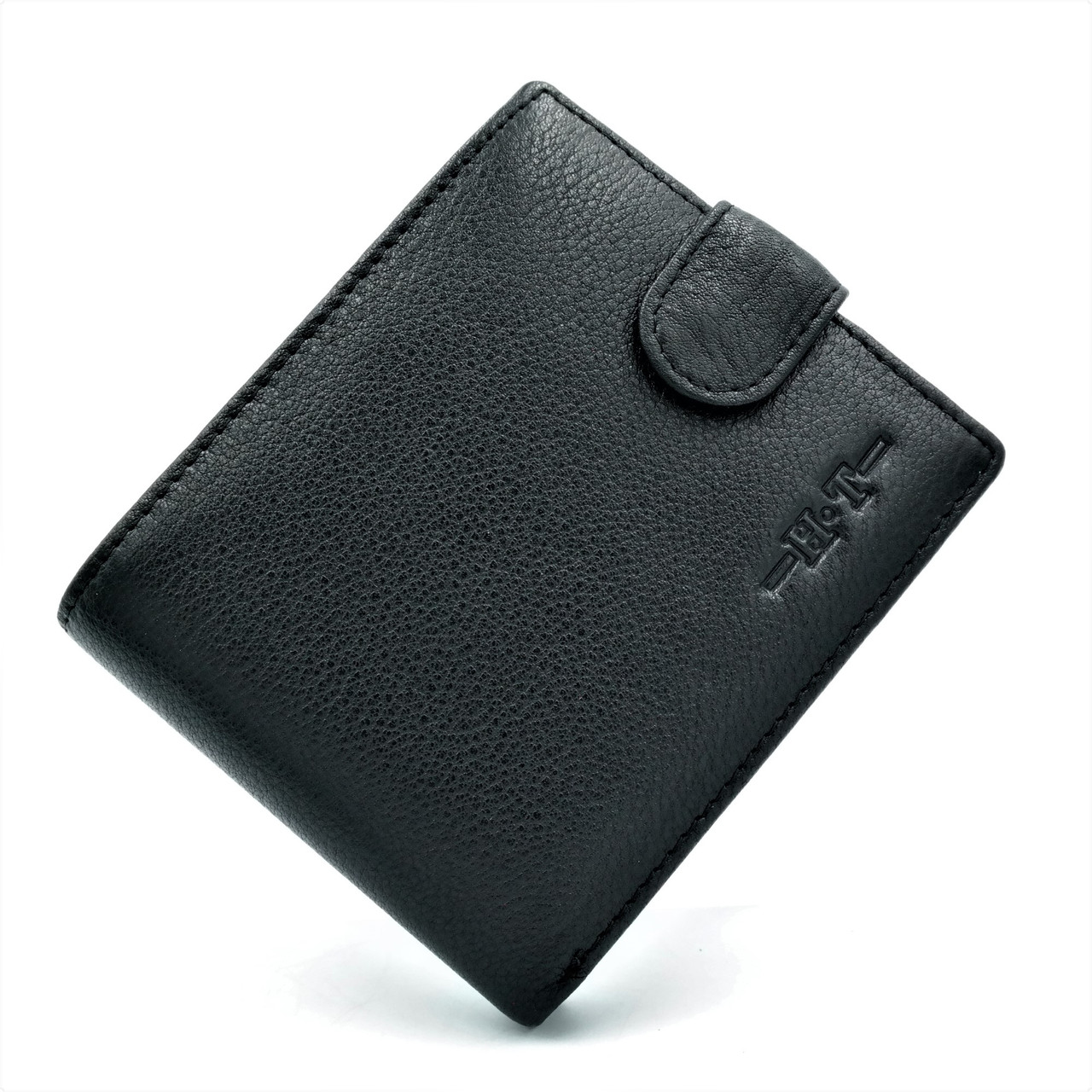 

Кожаный кошелек мужской H.T.Leather 12х10х2,5 см Черный