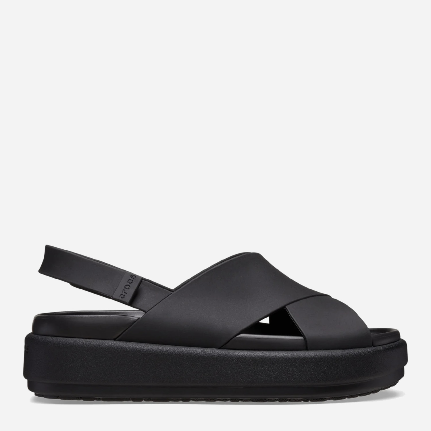 Акція на Жіночі сандалії Crocs Brooklyn Luxe Cross Strap 209407-060 34-35 (W5) 21 см Blk/Blk (060) від Rozetka