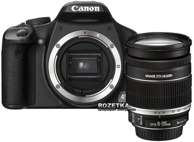 Фотоаппарат Canon EOS 450D KIT 18-200 IS купить на ROZETKA | Отличная ...