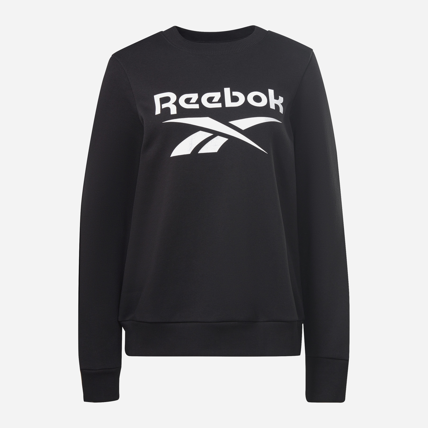 Акція на Світшот на флісі утеплений жіночий Reebok Identity Big Logo Fleece Crew 100012590 2XS Чорний від Rozetka