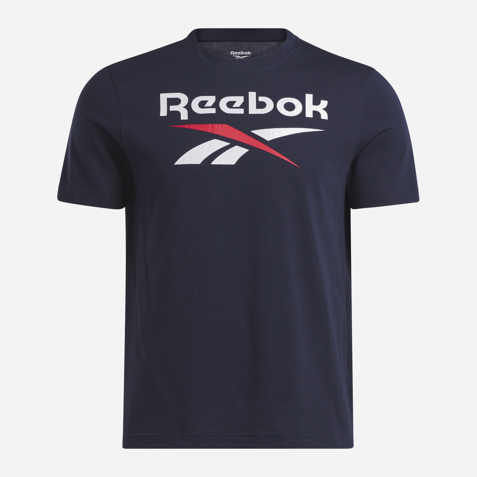 Акція на Футболка бавовняна чоловіча Reebok Identity Big Logo Tee 100071176 XL Темно-синя від Rozetka