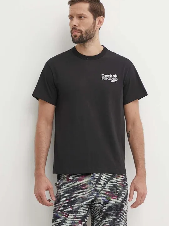 Акція на Футболка бавовняна чоловіча Reebok Ri Brand Proud Gfx Ss Tee 100076383 L Чорна від Rozetka