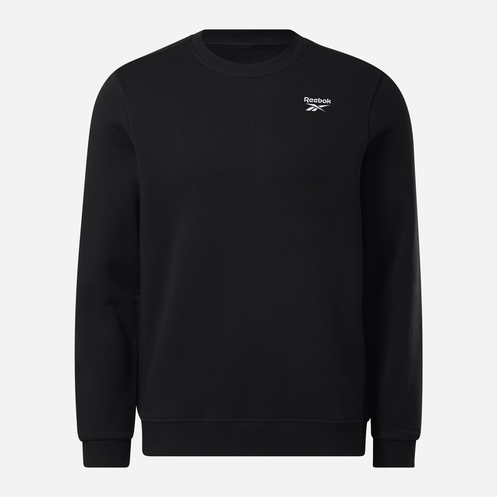 Акція на Світшот на флісі утеплений чоловічий Reebok Identity Small Logo Fleece Crew 100202864 XL Чорний від Rozetka