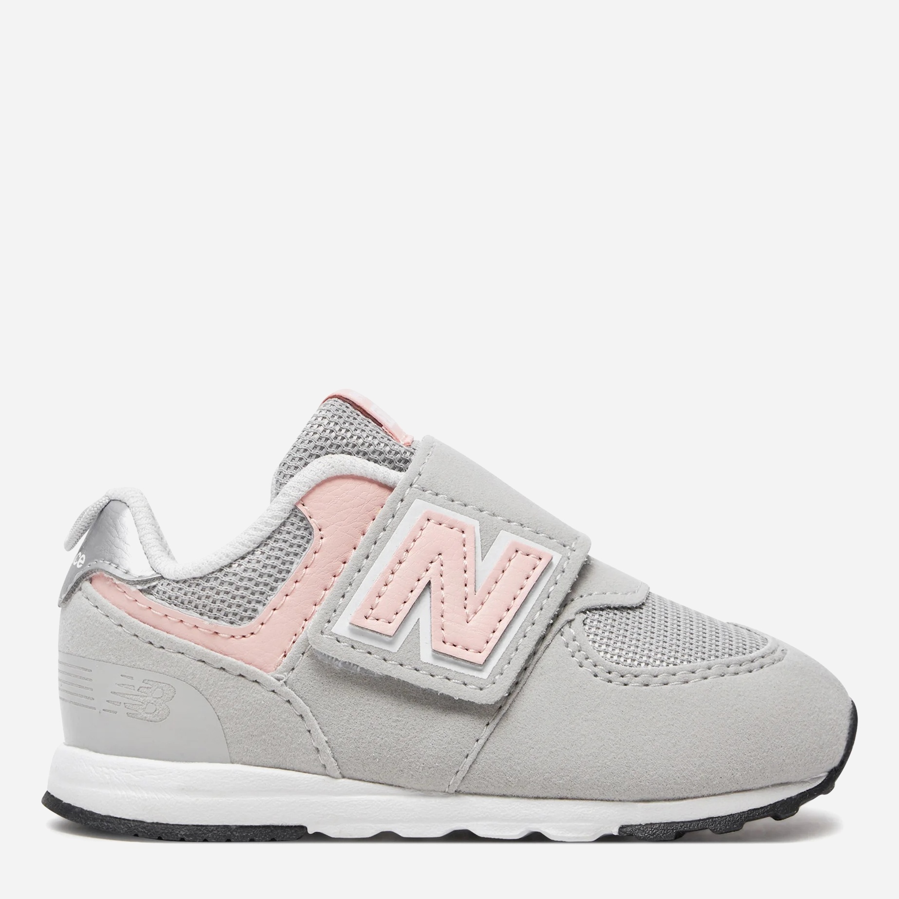 Акція на Дитячі кросівки для дівчинки New Balance 574 NW574PK 23 (6.5) Сірі з рожевим від Rozetka