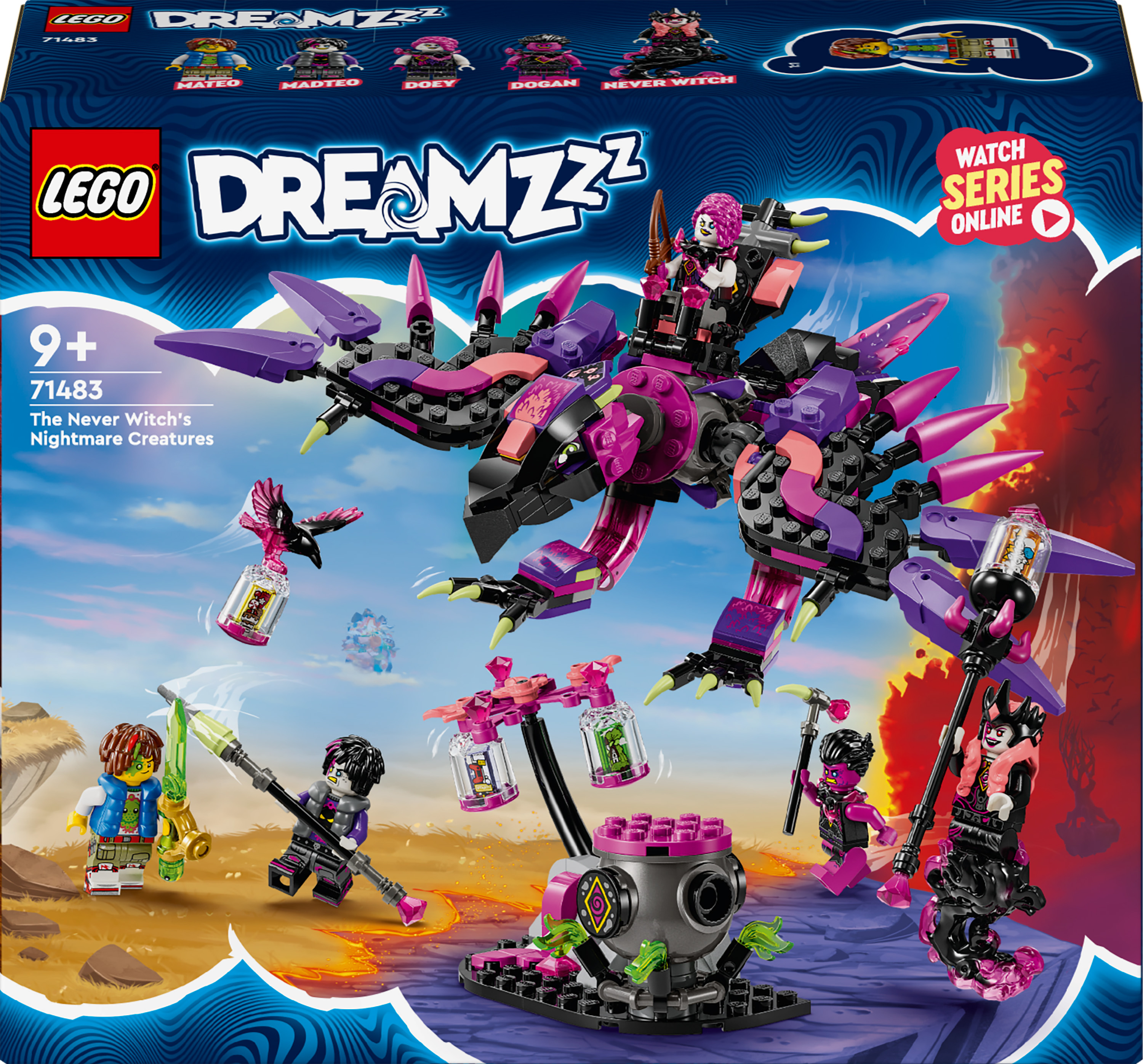 Конструктор LEGO DREAMZzz Кошмарные существа Неведомые 457 деталей