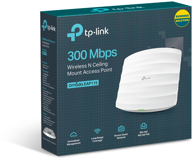 Точка доступа TP-LINK EAP115 Omada / WiFi4 / 300Мбіт/с — фото 5