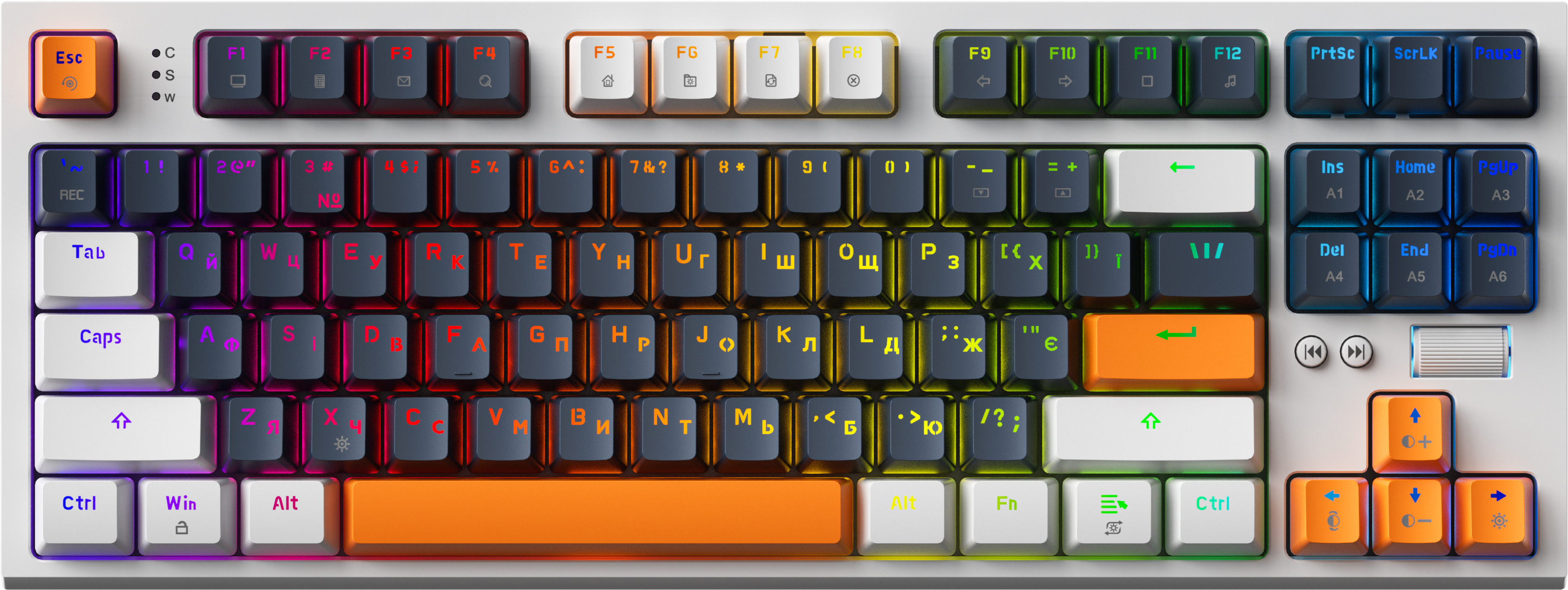Клавіатура механічна дротова GamePro MK180W Hot-Swap Red Swich TKL