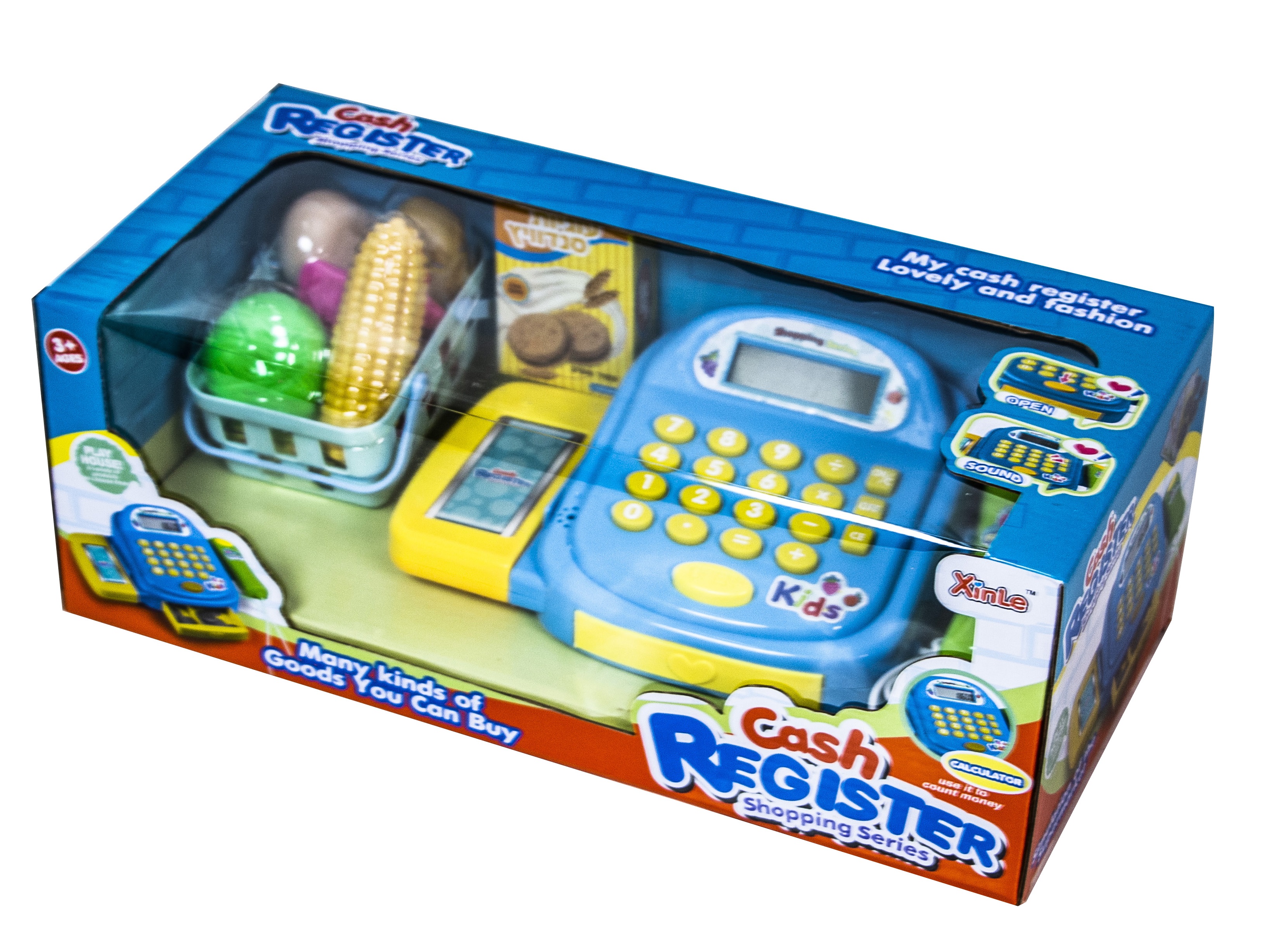 

Игрушечный набор "Кассовый аппарат" XinLe 25х15х9 см (det0004209) Голубой