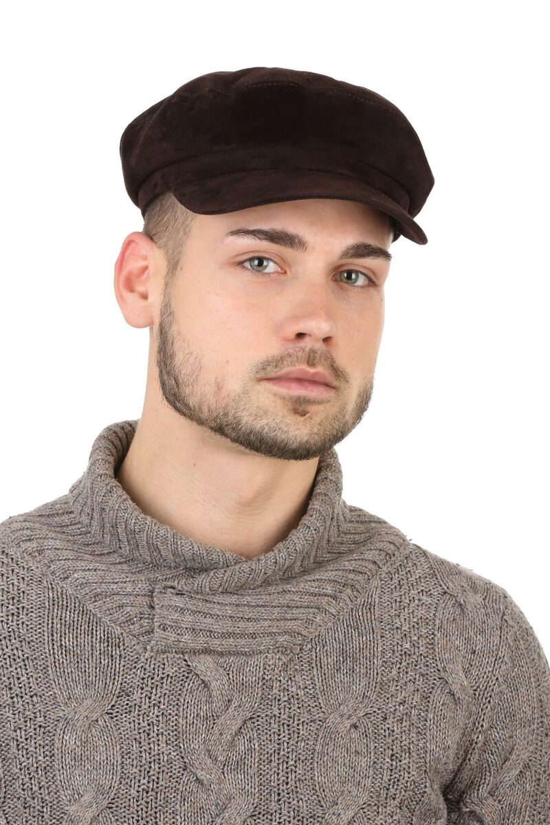 

Капитанка из натуральной замши коричневая 58см LF Label