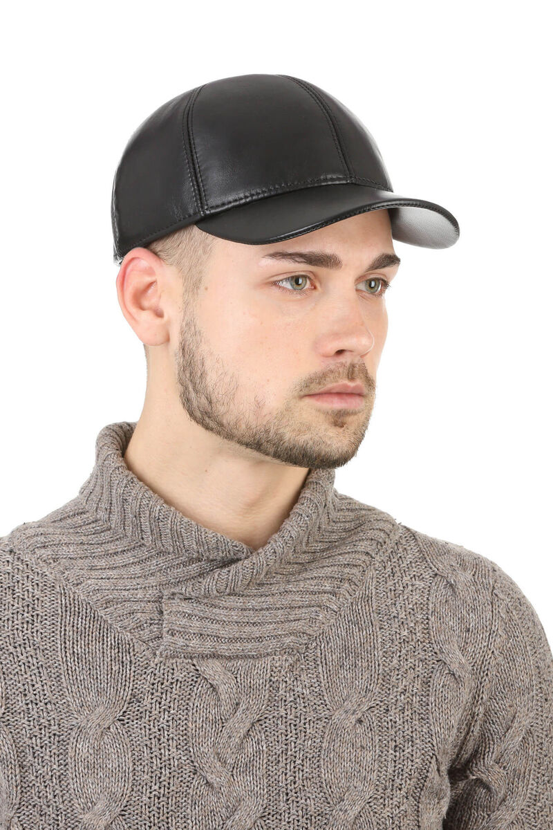 

Бейсболка кожаная классическая 59см LF Label