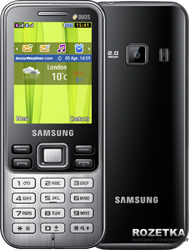 Мобильный телефон Samsung C3322i Duos Deep Black – фото, отзывы ...