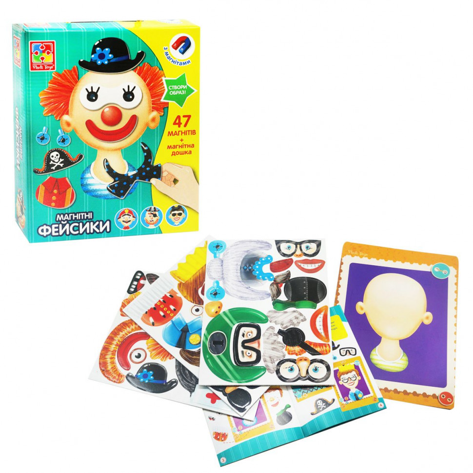 

Настольная магнитная игра "Фейсики" VT3702-15
