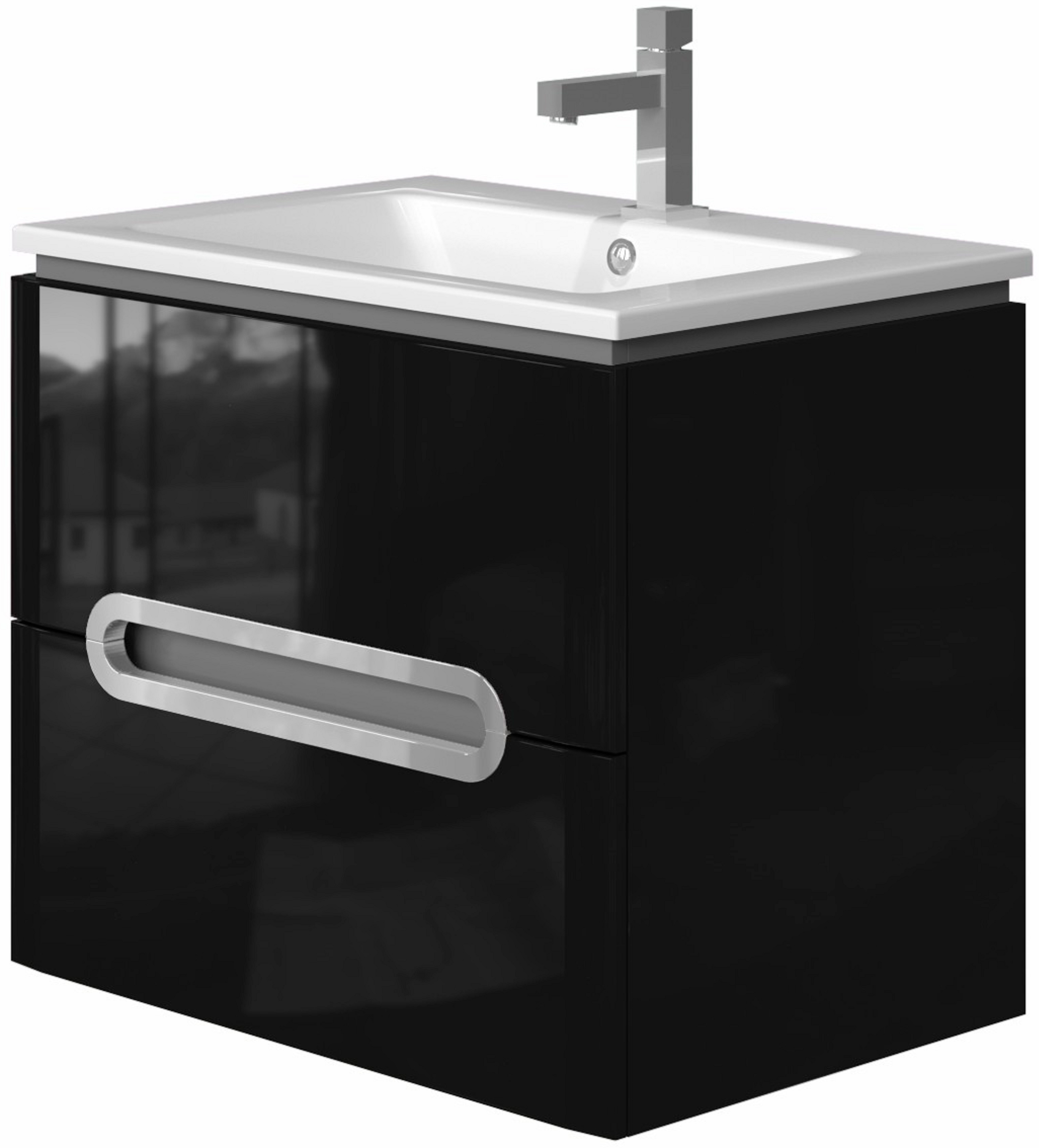 

Тумба Juventa PRATO Pr-65 черный с умывальником Atria 65