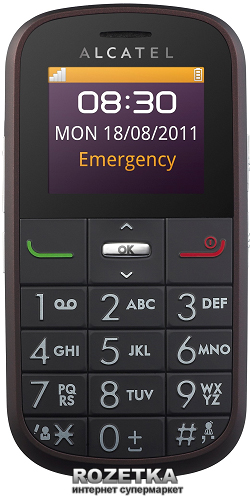 Мобильный телефон Alcatel One Touch 282 Seal Brown (OT282 seal brown ...