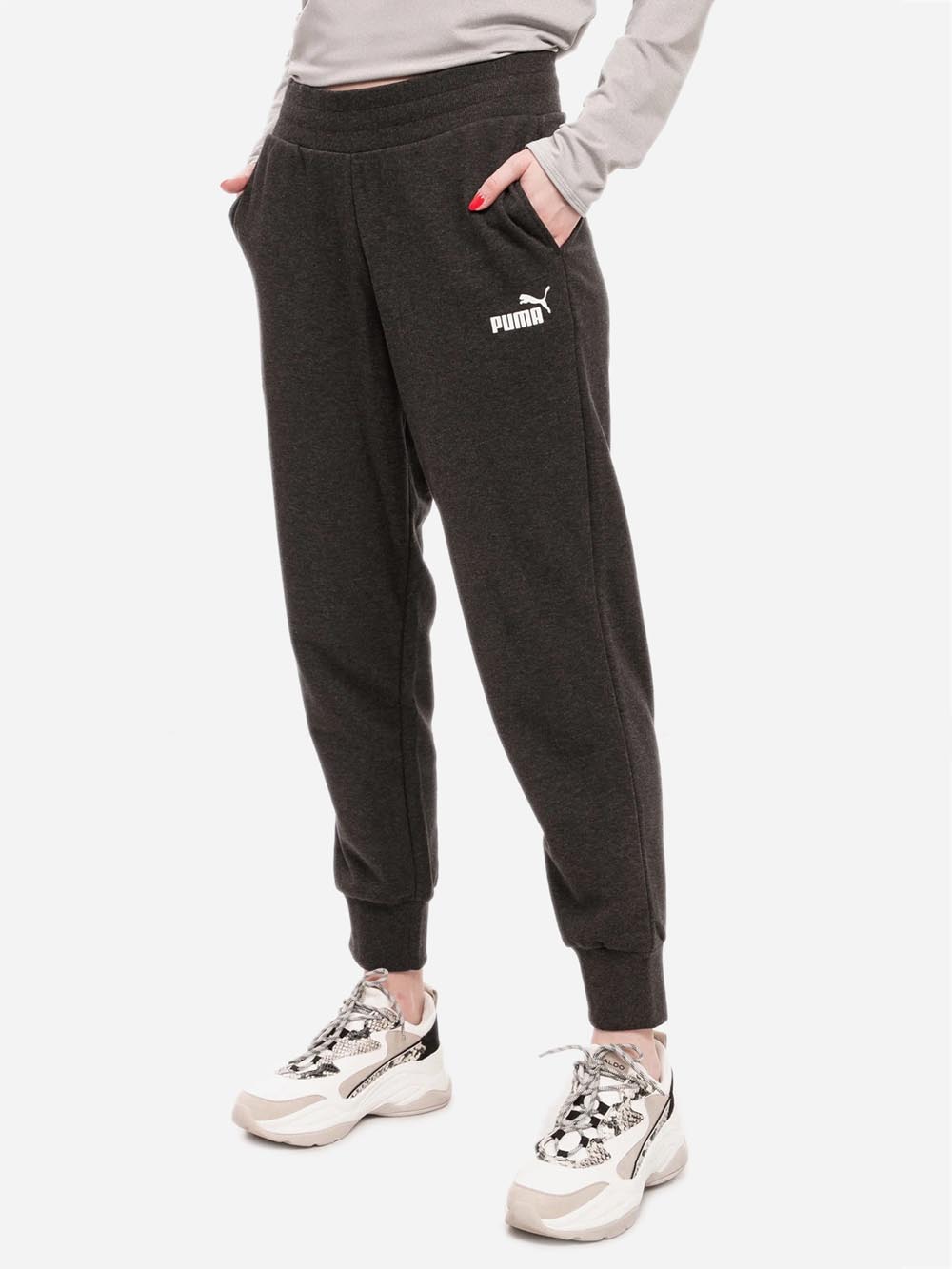 Акція на Спортивні штани жіночі Puma Ess Sweatpants Tr Cl 58684207 XS Темно-сірі від Rozetka