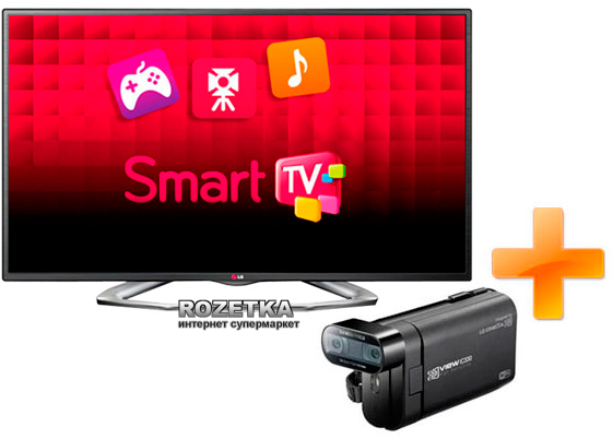 Телевизор LG 42LA621V + Видеокамера 3D Full HD IC330 купить в интернет ...