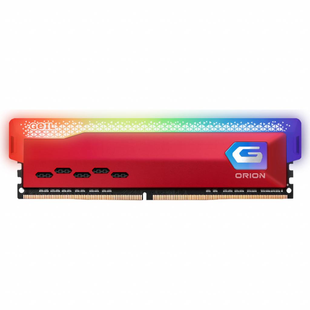 

Модуль памяти для компьютера DDR4 8GB 3600 MHz Orion RGB Racing Red GEIL (GOSR48GB3600C18BSC)