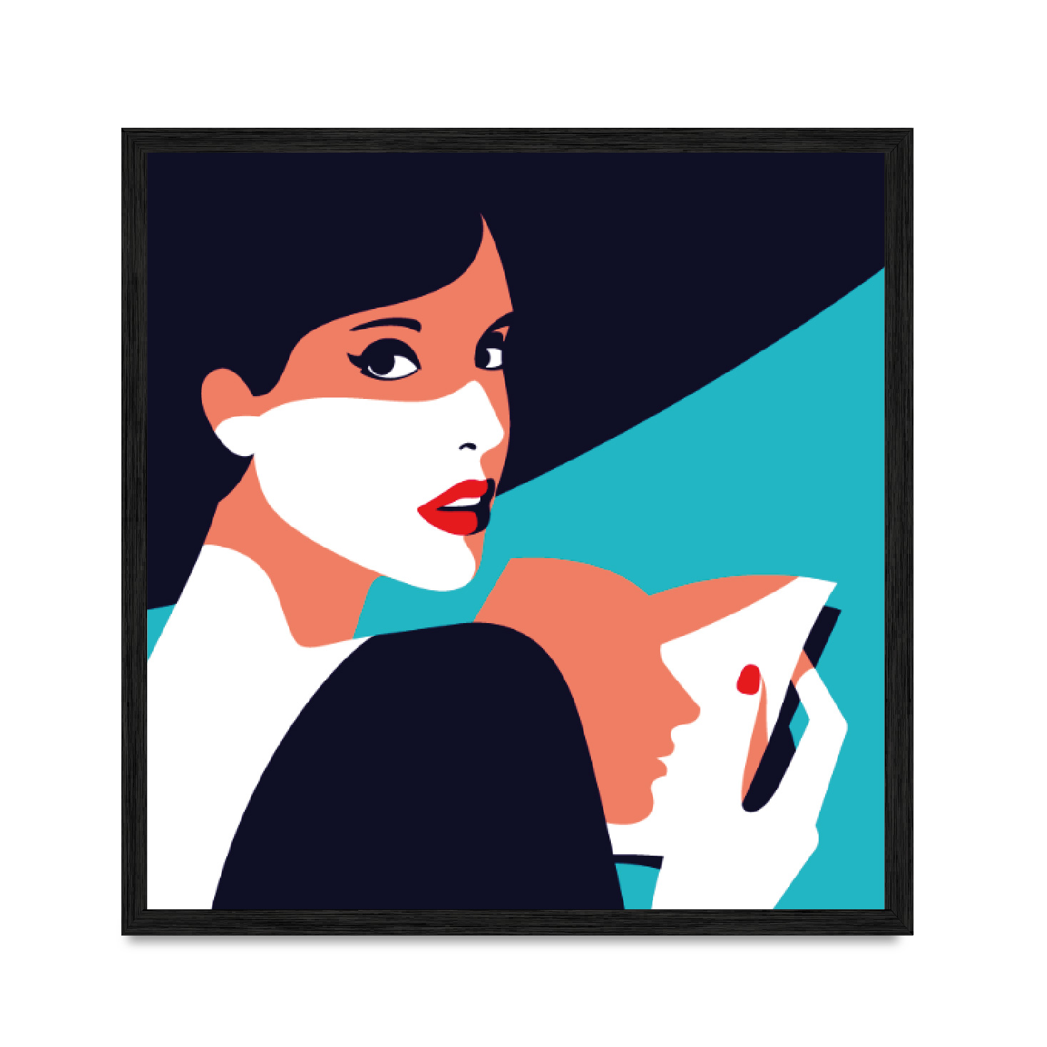 

Постер "*Girl Pop Art*" без стекла 45 x 45 см в чёрной рамке