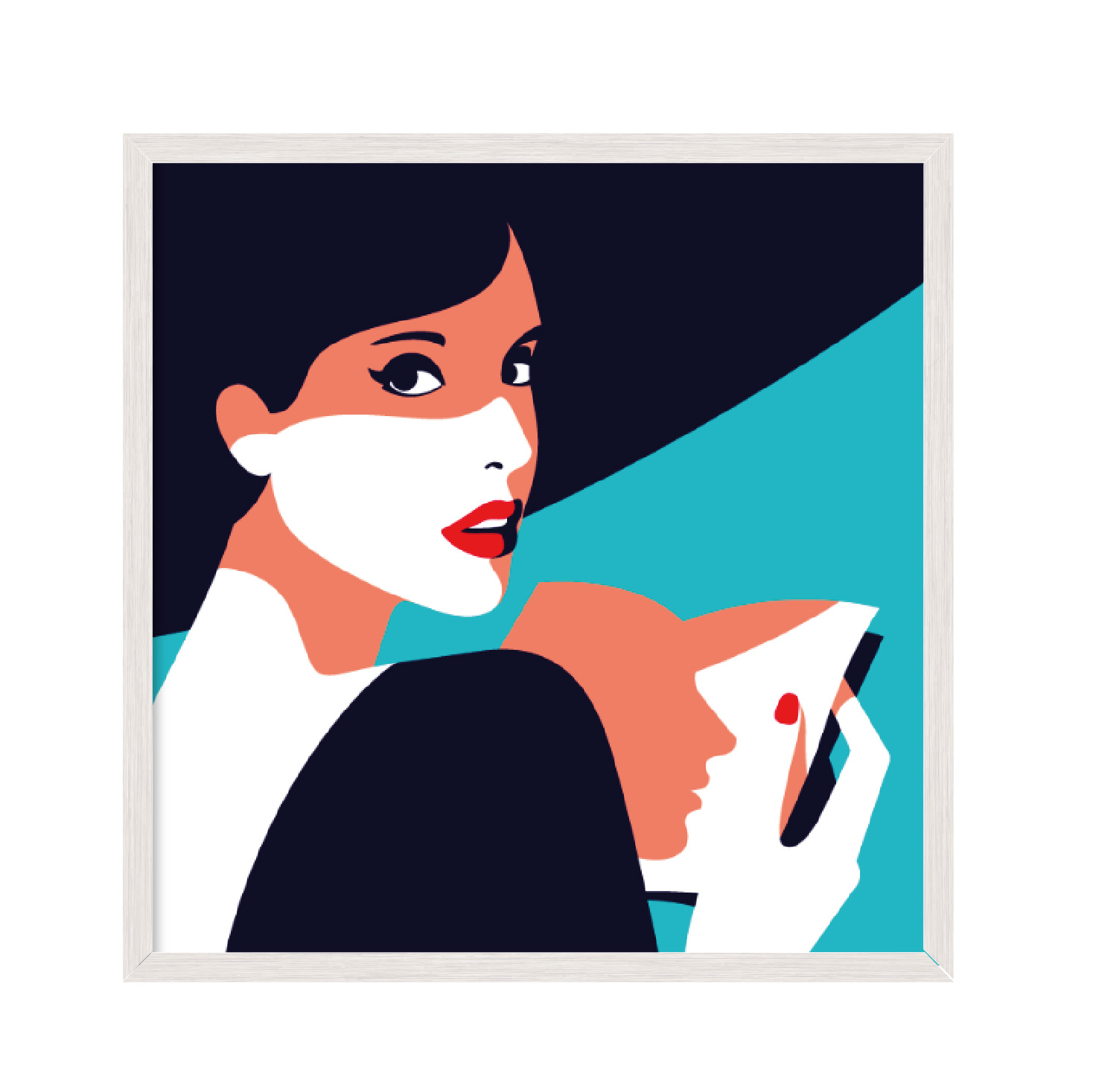 

Постер "*Girl Pop Art*" без стекла 45 x 45 см в белой рамке