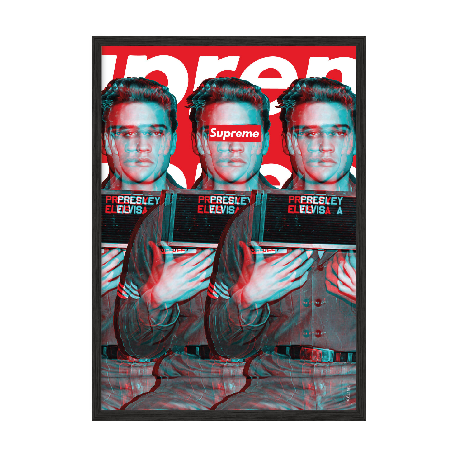 

Постер "Supreme - Elvis Presley" без стекла 59.6 x 84 см в чёрной рамке