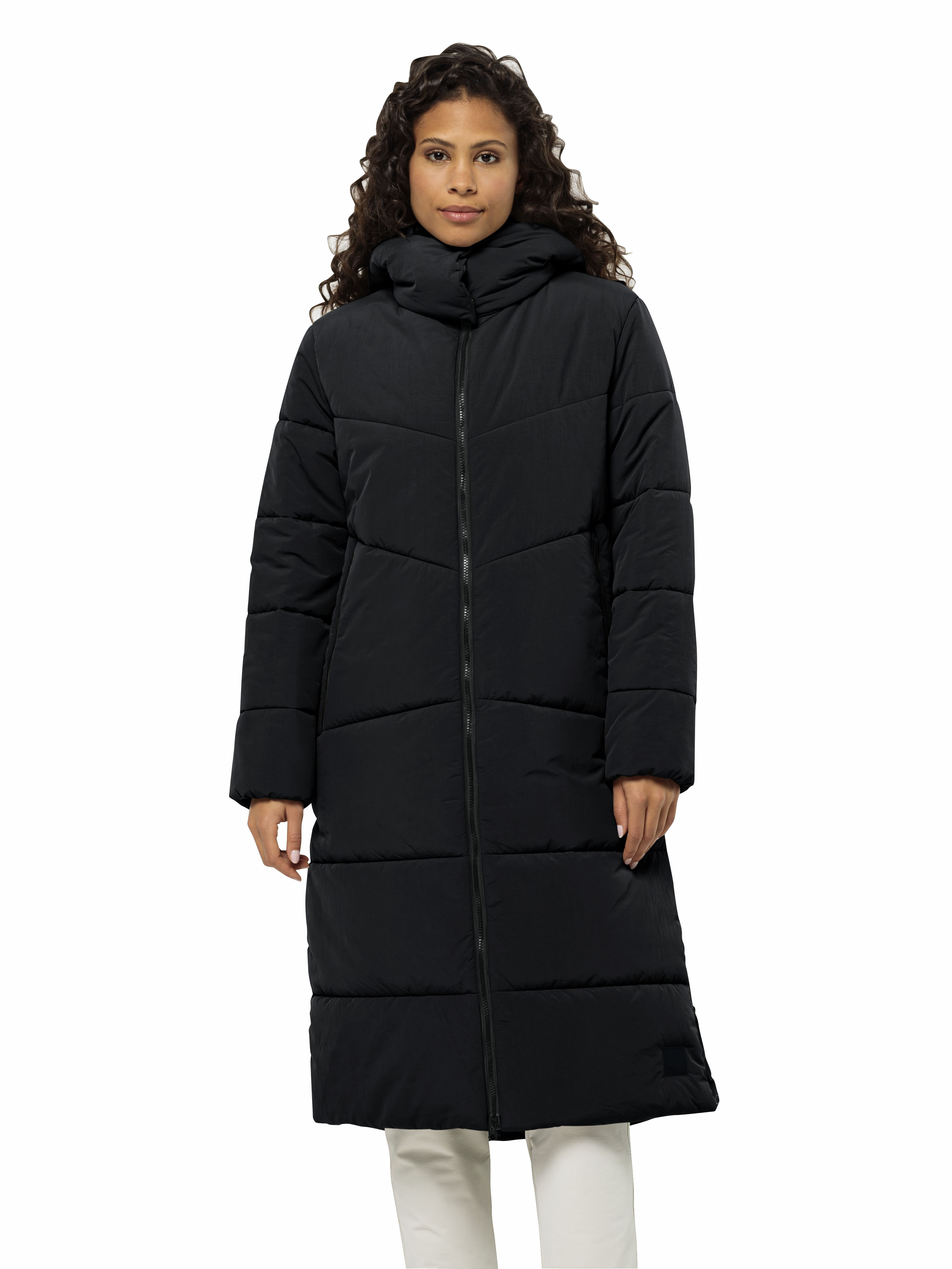 Акція на Куртка зимова довга жіноча Jack Wolfskin Karolinger Long Coat W 1207481_6350 2XL Темно-сіра від Rozetka