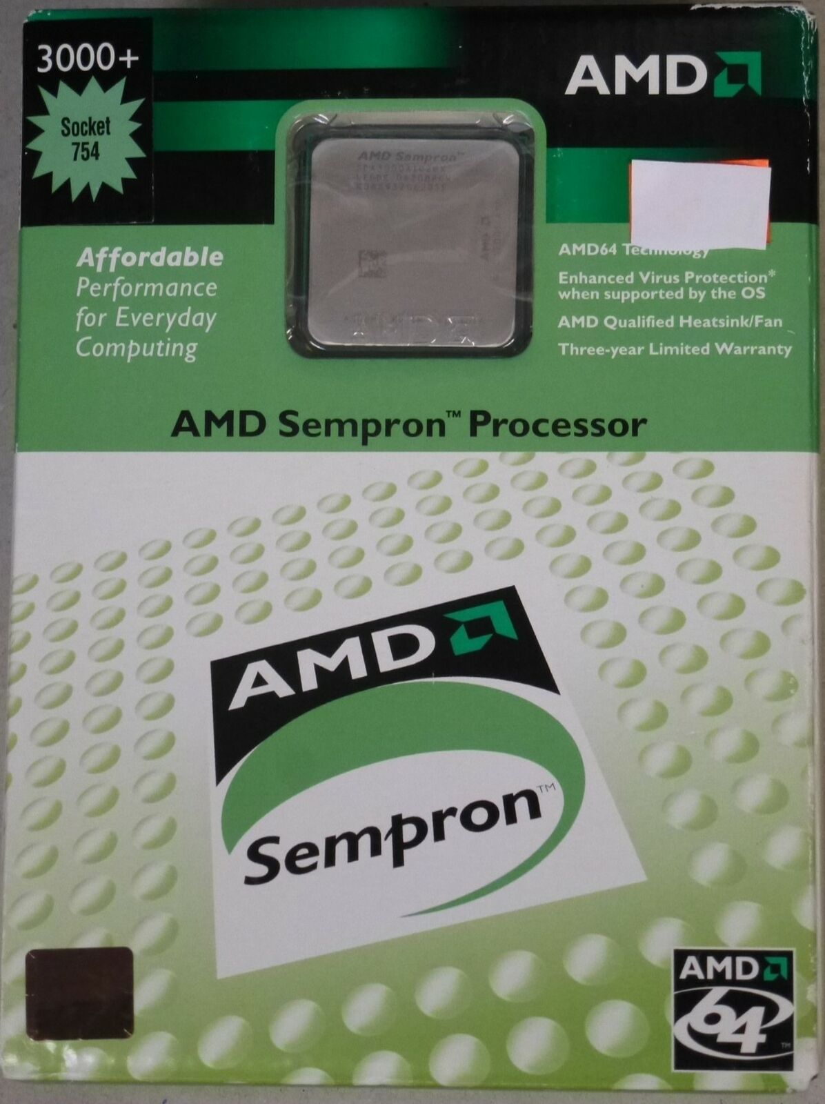 

Процессор AMD Sempron 3000+ 1.8GHz 800MHz/128k (SDA3000BXBOX) s754 Box