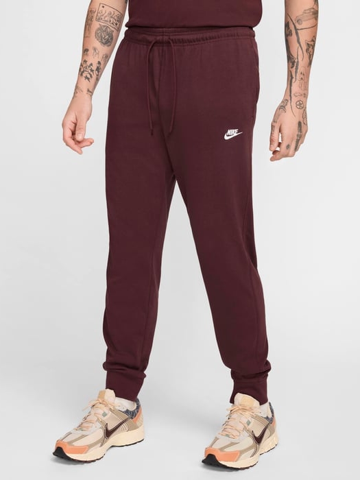 Акція на Спортивні штани чоловічі Nike M Nk Club Knit Jogger FQ4330-652 S Бордові від Rozetka