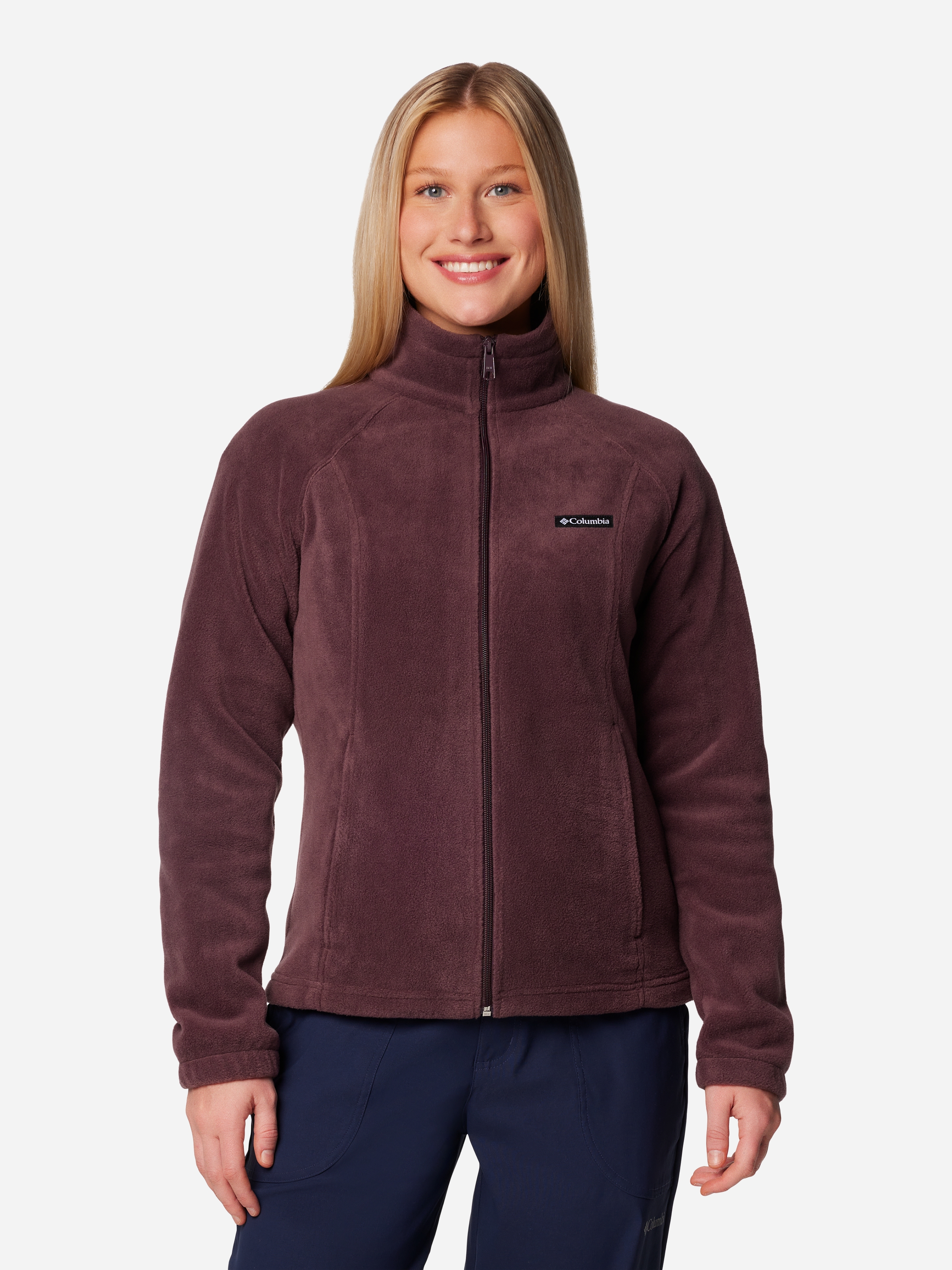 Акція на Толстовка на блискавці без капюшона жіноча Columbia Benton Springs Full Zip 1372111613 XS Бордова від Rozetka