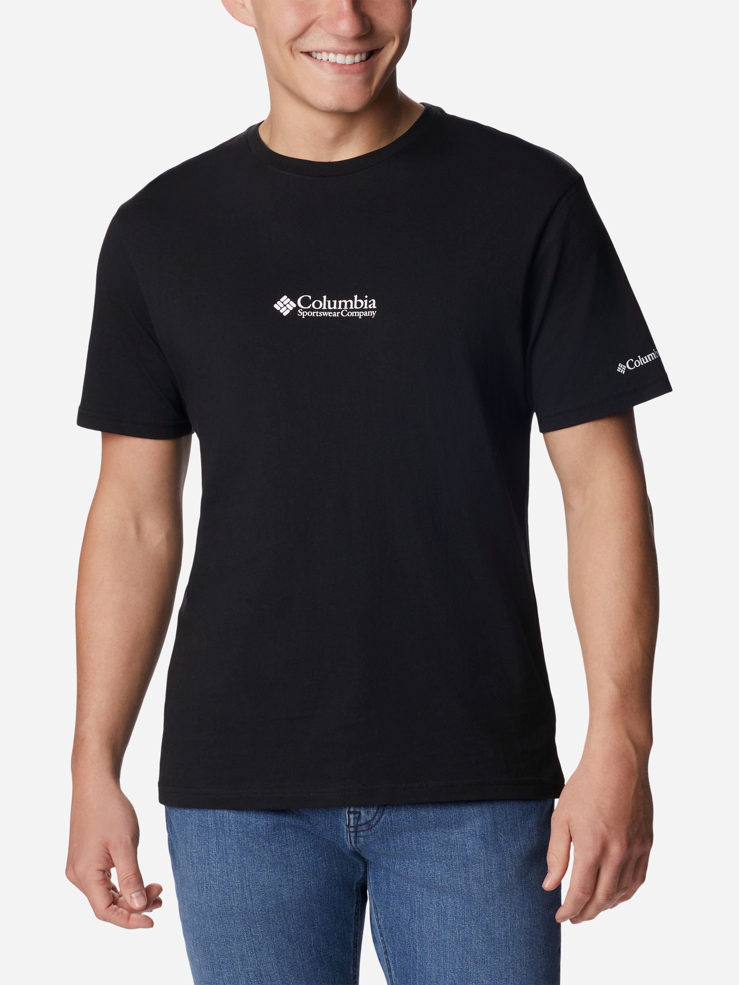 Акція на Футболка бавовняна чоловіча Columbia CSC Basic Logo Short Sleeve 1680053020 XL Чорна від Rozetka