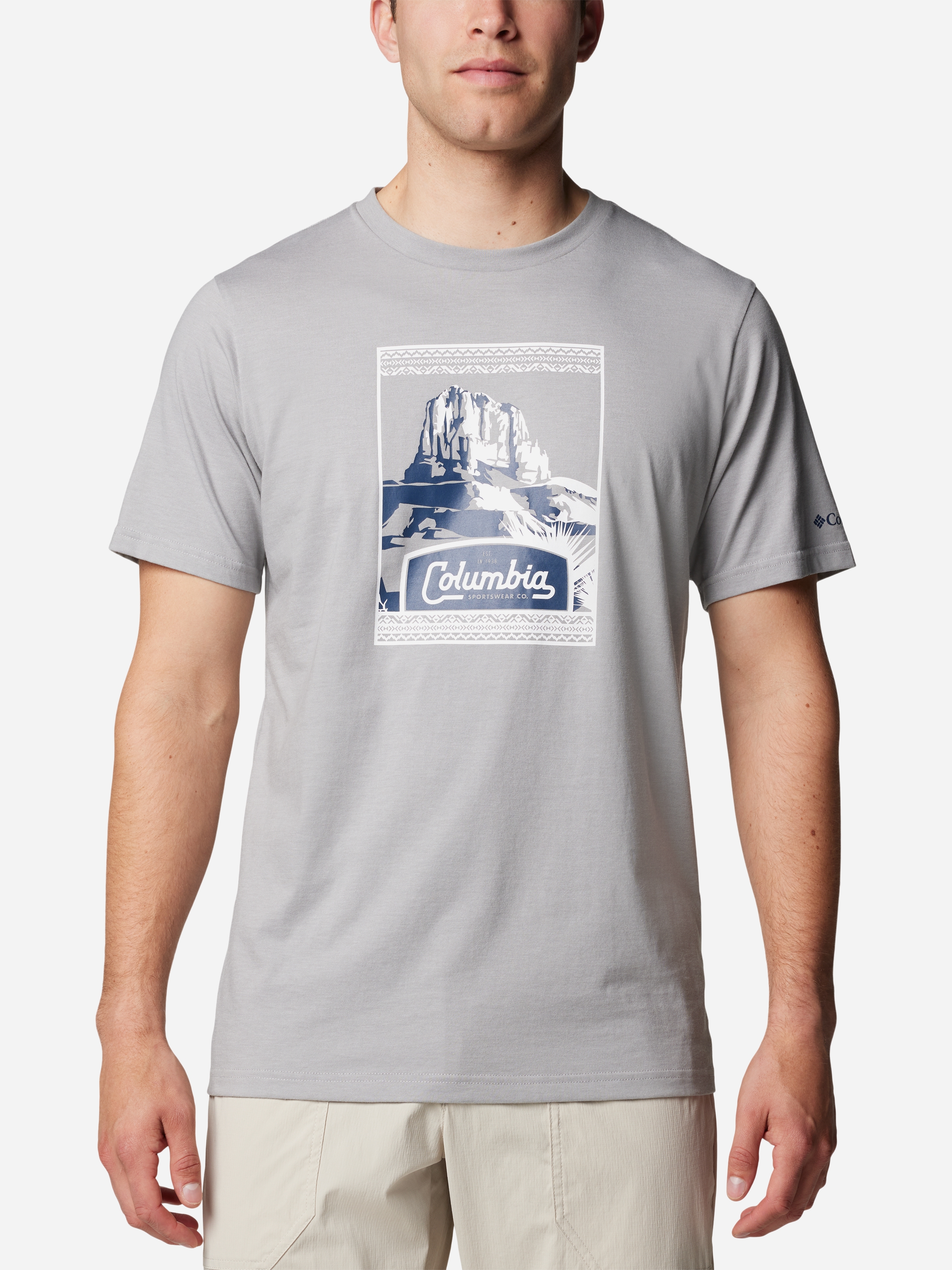 Акція на Футболка бавовняна чоловіча Columbia CSC Seasonal Logo Tee 1991036038 XL Сіра від Rozetka