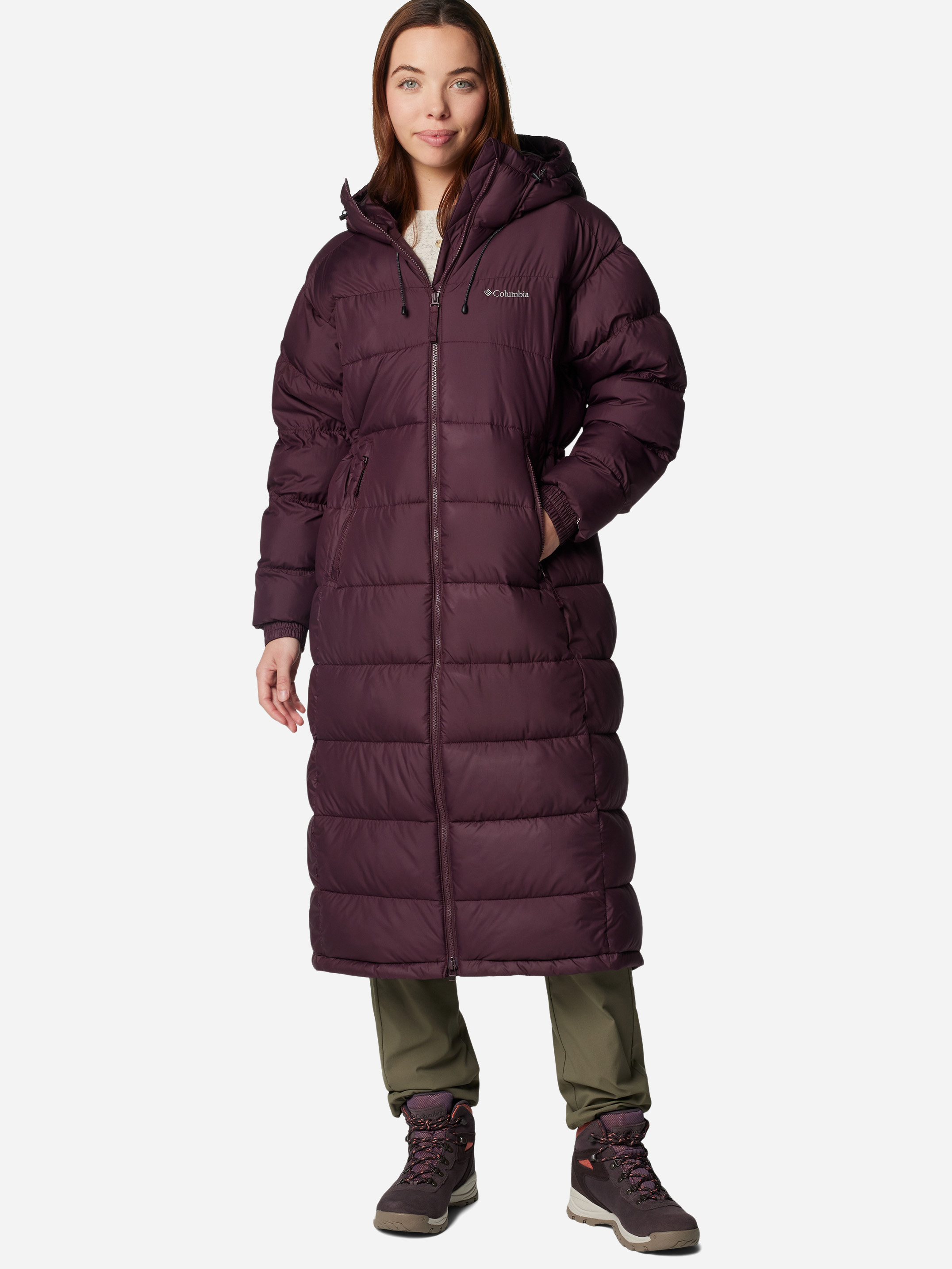 Акція на Куртка зимова довга жіноча Columbia Pike Lake Long Jacket 2051351607 XS Бордова від Rozetka