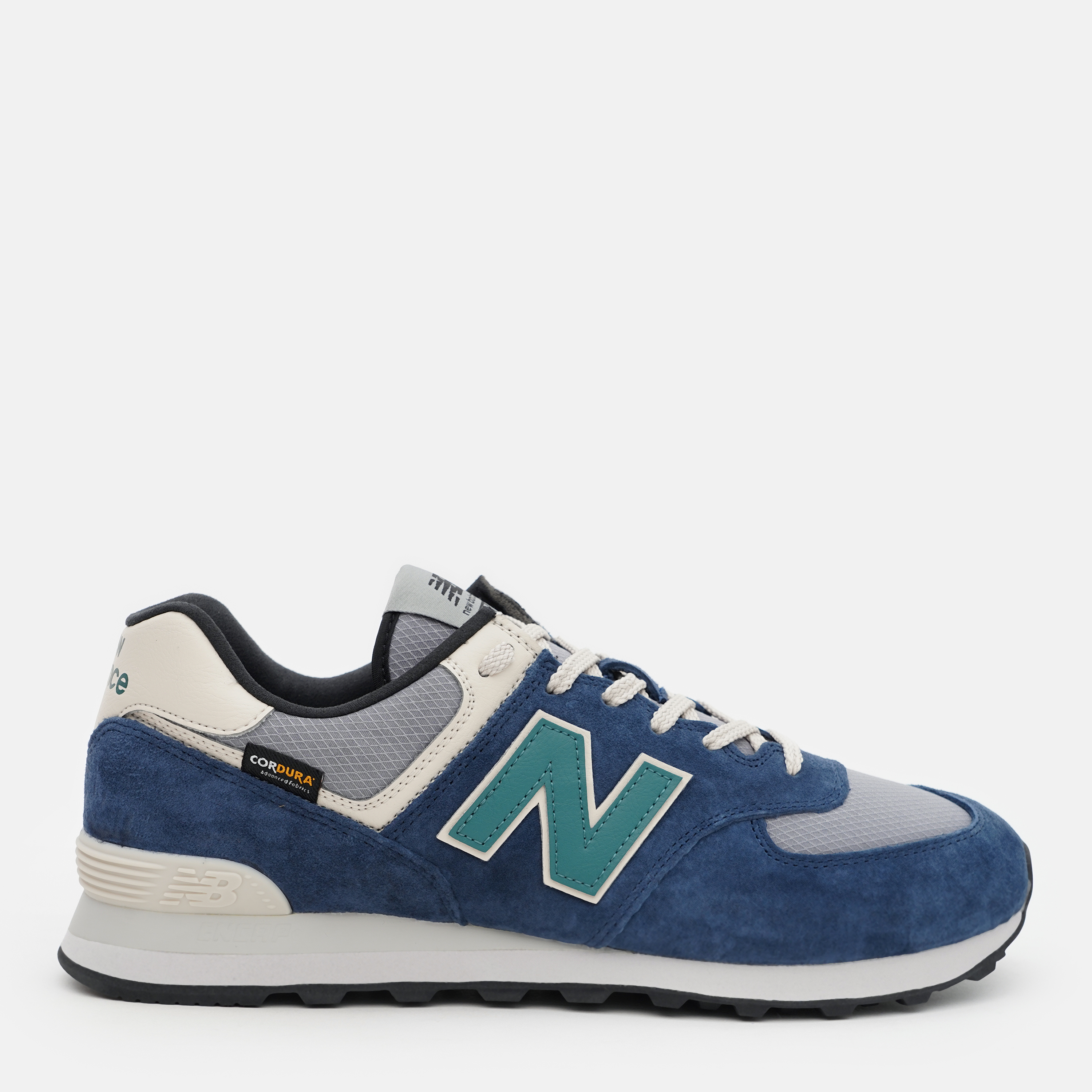 Акція на Чоловічі кросівки New Balance 574 U574SOA 46.5 (12US) 30 см Синій/Бірюзовий від Rozetka