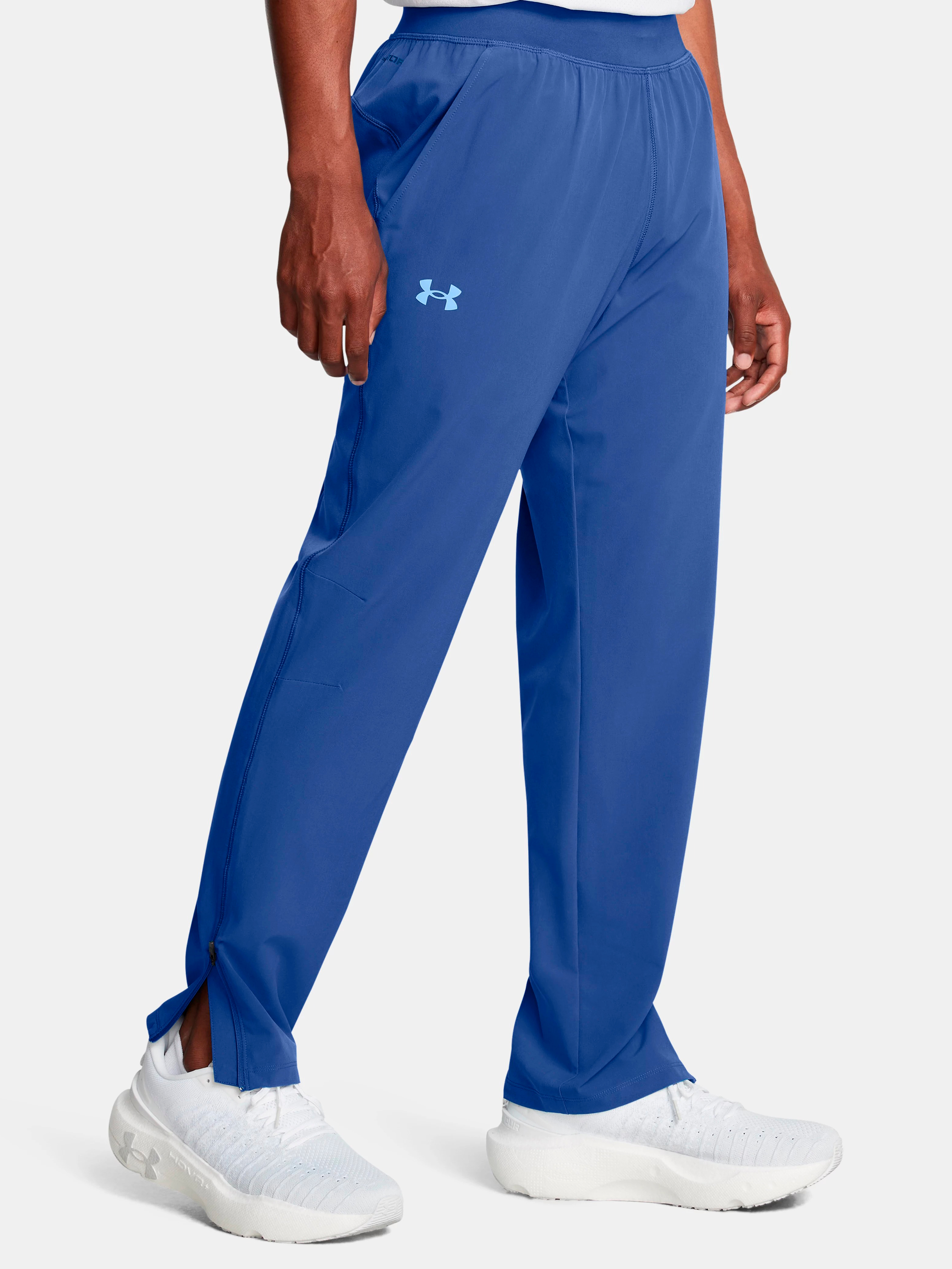 Акція на Спортивні штани чоловічі Under Armour Ua Storm Run Pants 1376800-432 L Сині від Rozetka