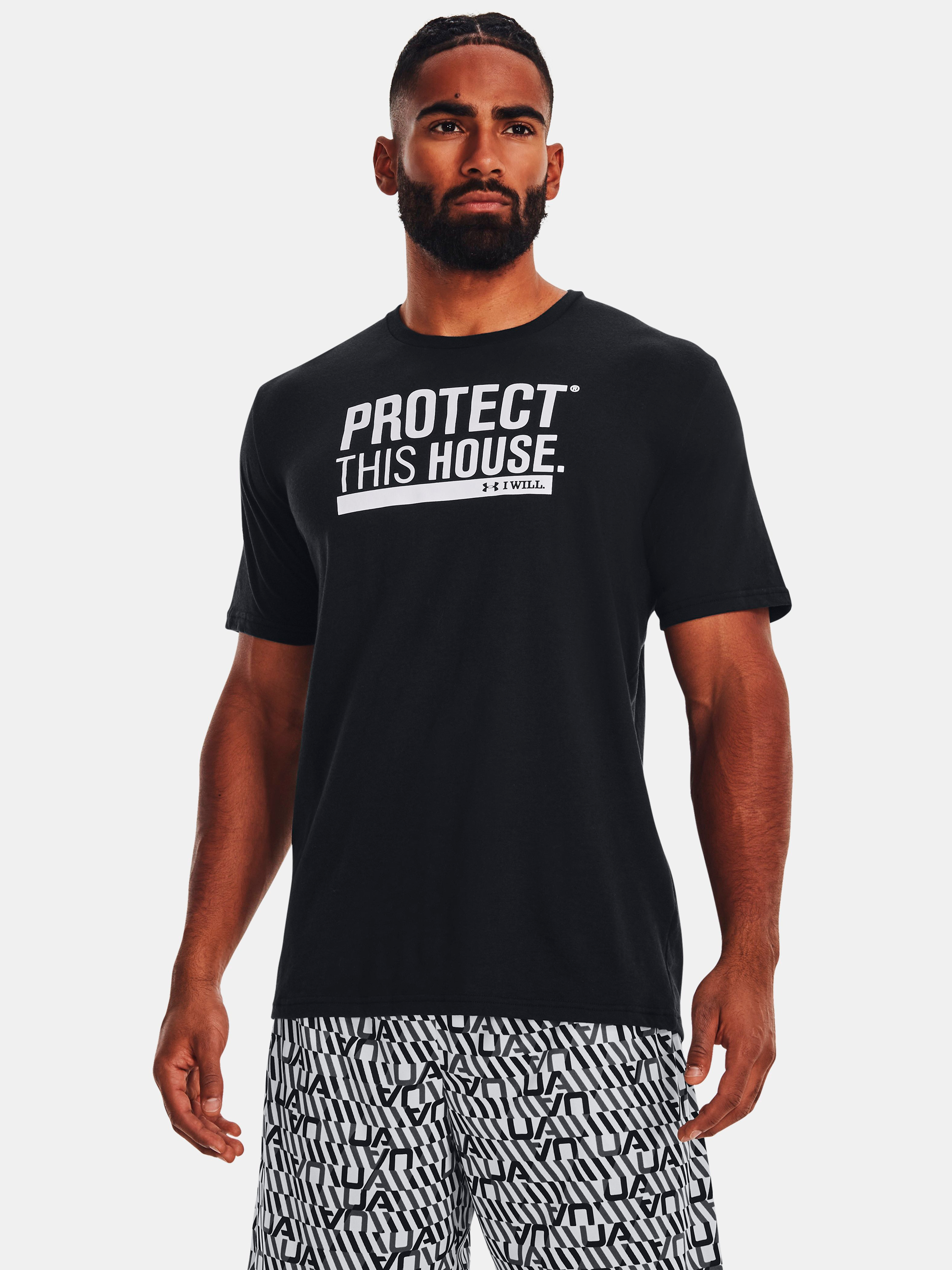 Акція на Футболка чоловіча Under Armour Ua Protect This House Ss 1379022-001 S Чорна від Rozetka