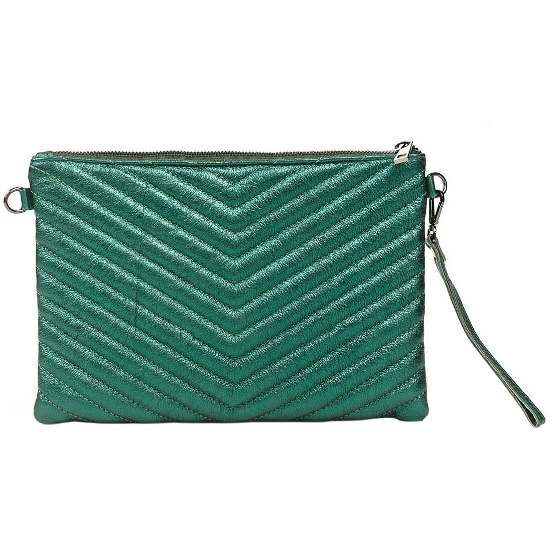 

Клатч женский кожаный Amelie Pelletteria 6580_green зелёная сосна
