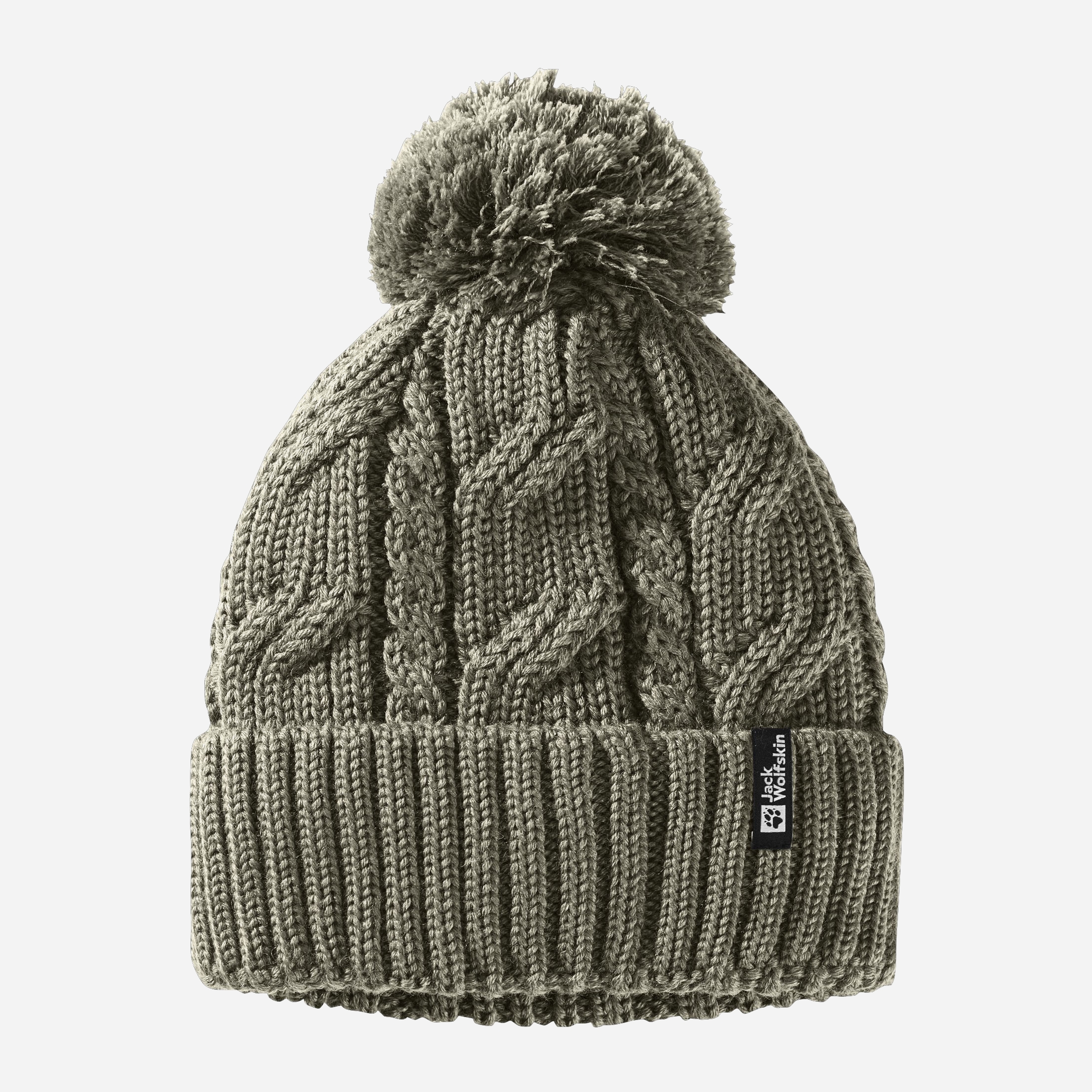 Акція на Шапка Jack Wolfskin Pompom Beanie 1905092-A0029 One Size Хакі від Rozetka