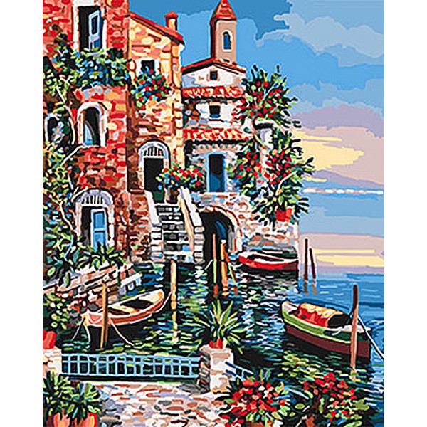 

Картина по номерам. Морской пейзаж "Южные цвета" 40*50см KHO2735
