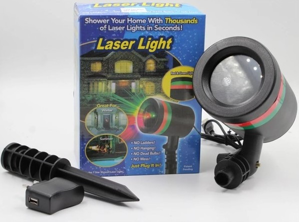

Лазерный проектор звездного неба Star Shower Laser, уличный проектор для украшения дома