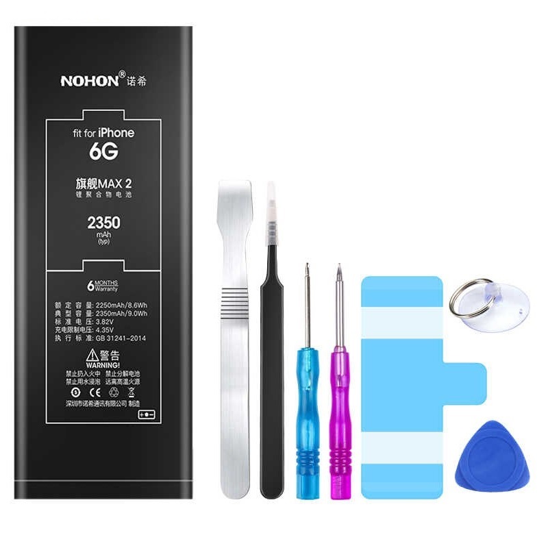

Аккумулятор NOHON для Apple iPhone 6 2350mAh + набор инструментов (6G/MAX)