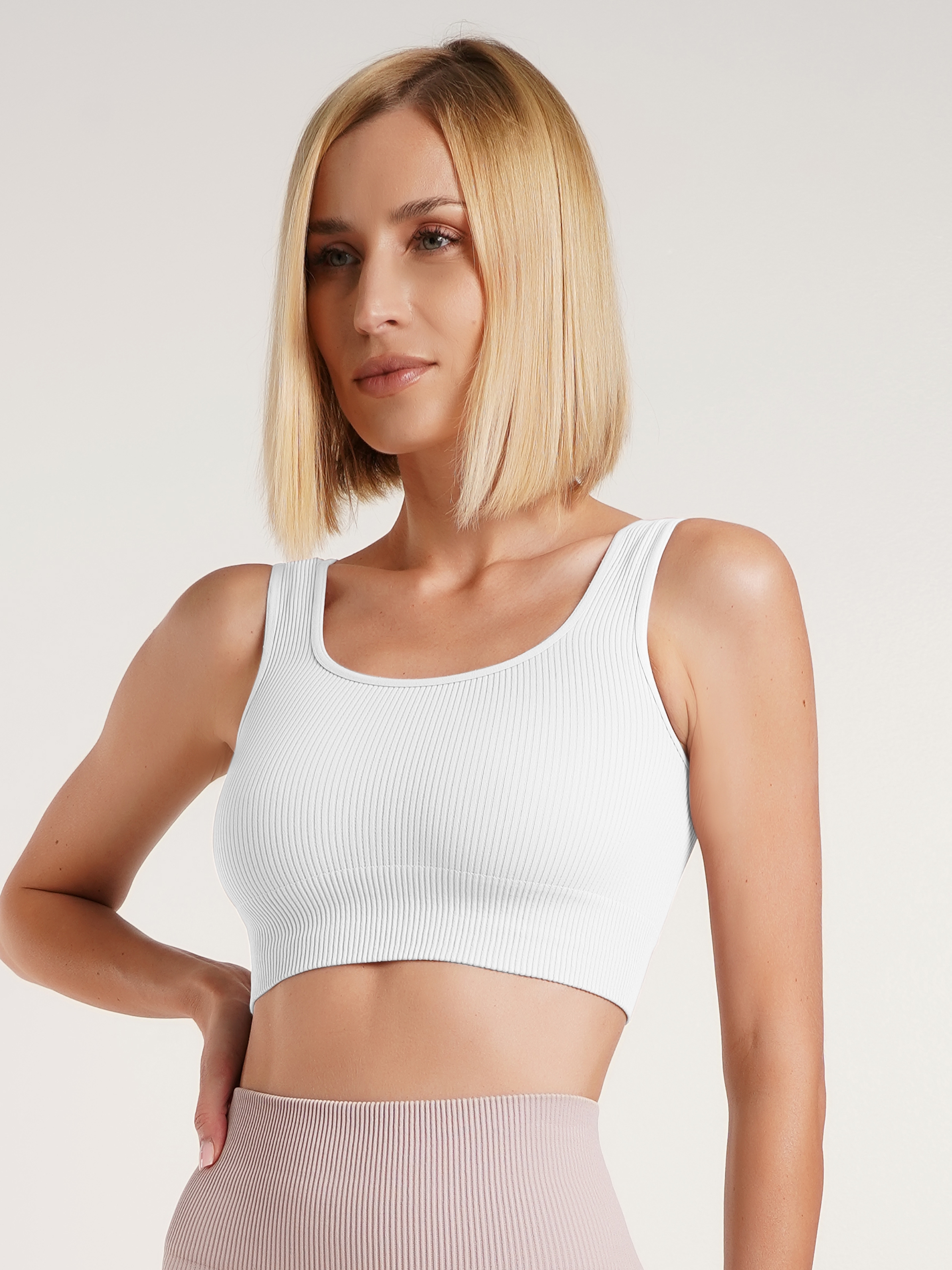 Акція на Топ у рубчик жіночий Giulia Top Rib L/XL White від Rozetka