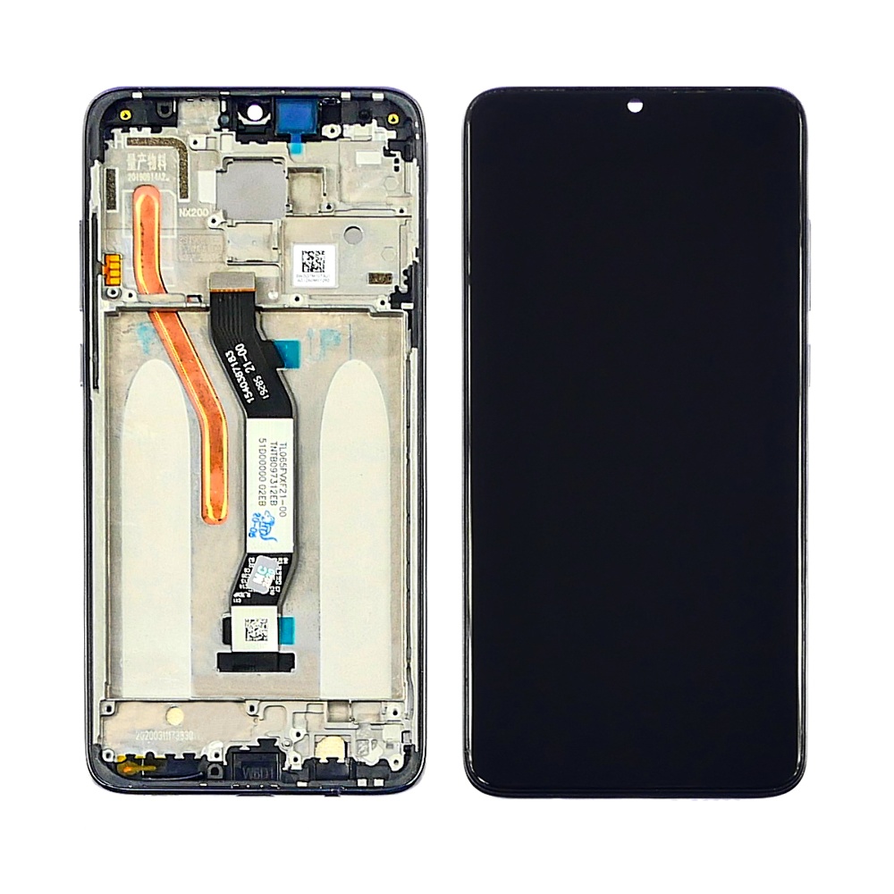 

Дисплей для Xiaomi Redmi Note 8 Pro с чёрным тачскрином и серой корпусной рамкой