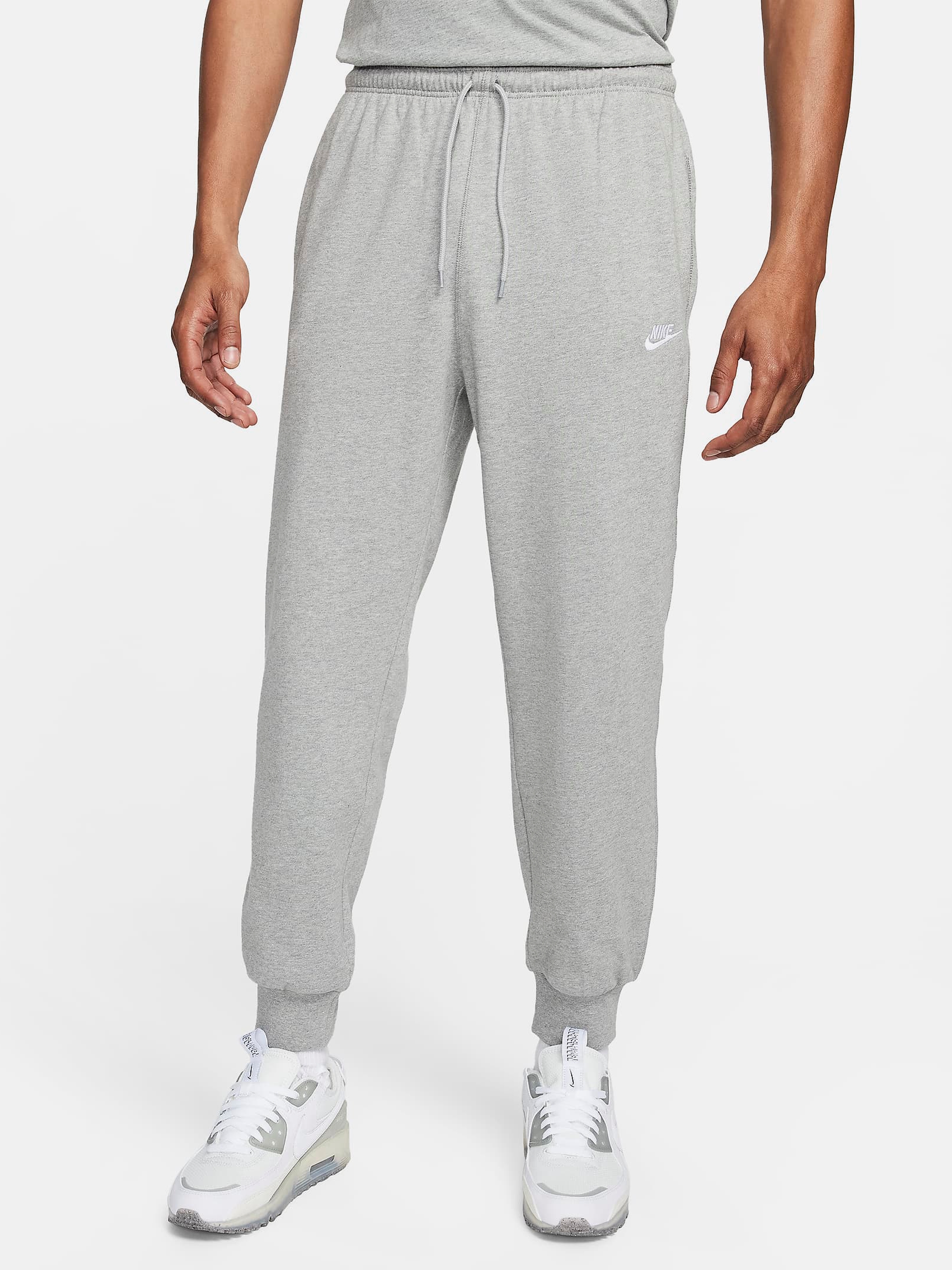 Акція на Спортивні штани чоловічі Nike M Nk Club Knit Jogger FQ4330-063 M Сірі від Rozetka