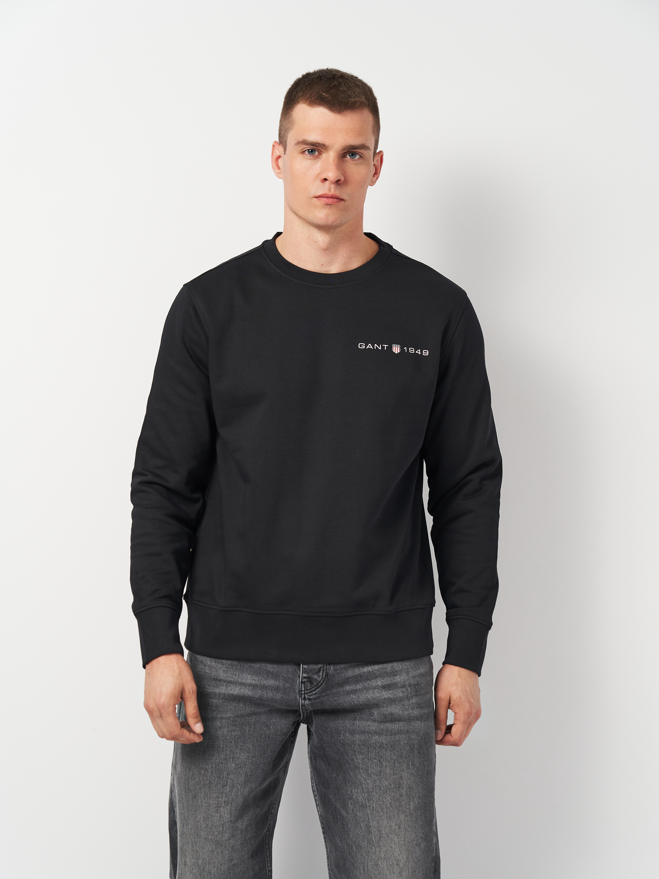 Акція на Світшот чоловічий GANT Printed Graphic C-Neck Sweat 2003243-5 XXL Чорний від Rozetka