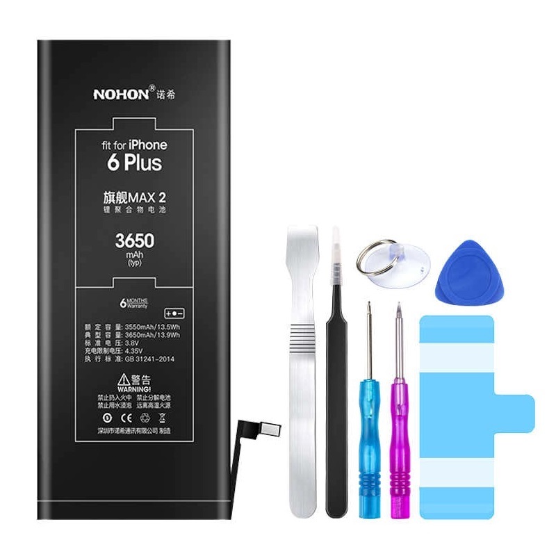

Аккумулятор NOHON для Apple iPhone 6 Plus 3650mAh + набор инструментов (6Plus/MAX)