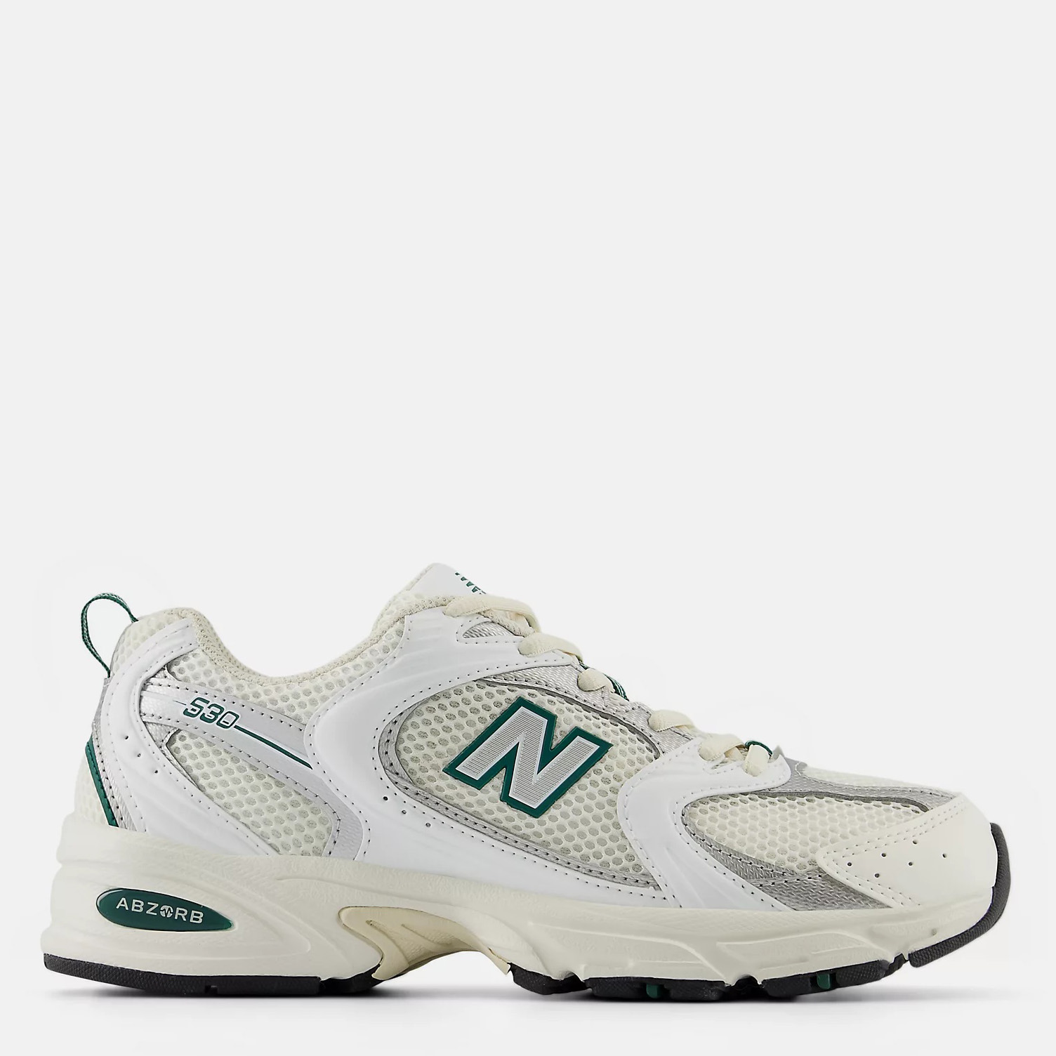 Акція на Чоловічі кросівки New Balance 530 MR530SX 47.5 (13US) 31 см Білий/Зелений від Rozetka