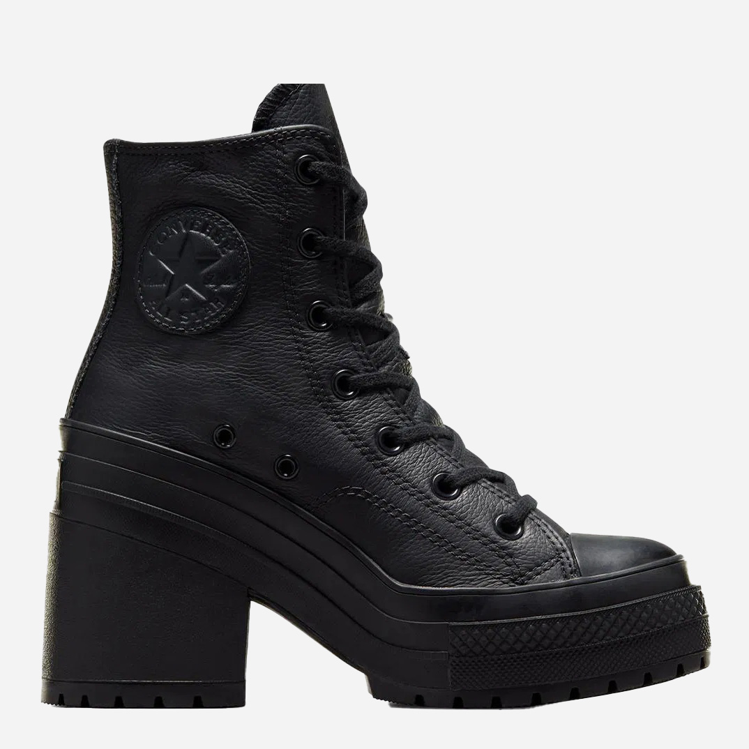 Акція на Жіночі черевики високі Converse Chuck 70 De Luxe Heel Hi A06145C-001 37 (4.5) 23.5 см Чорні від Rozetka