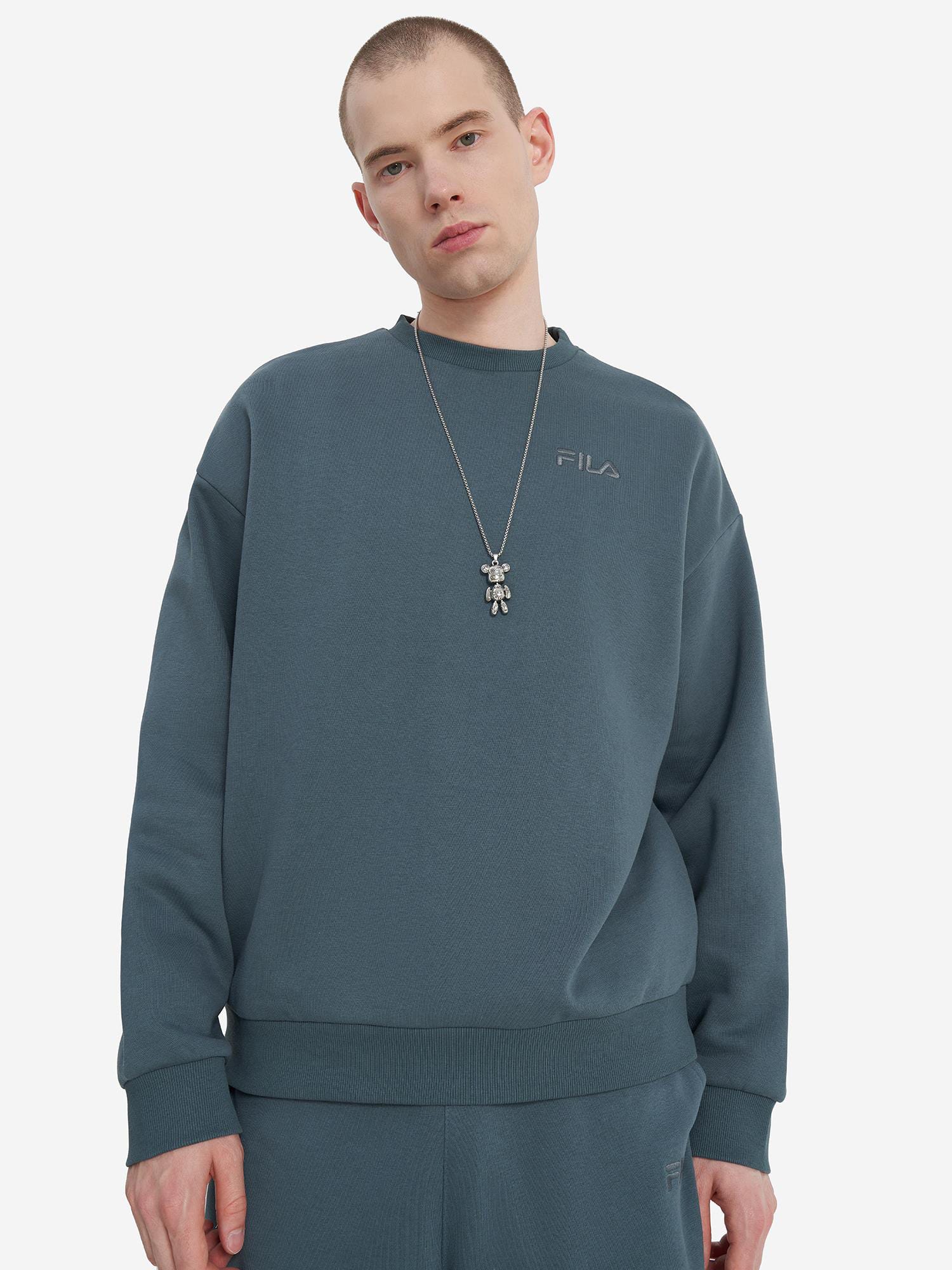 Акція на Світшот оверсайз чоловічий Fila Men's jumper 129401-Z3 48-50 Сапфіровий від Rozetka