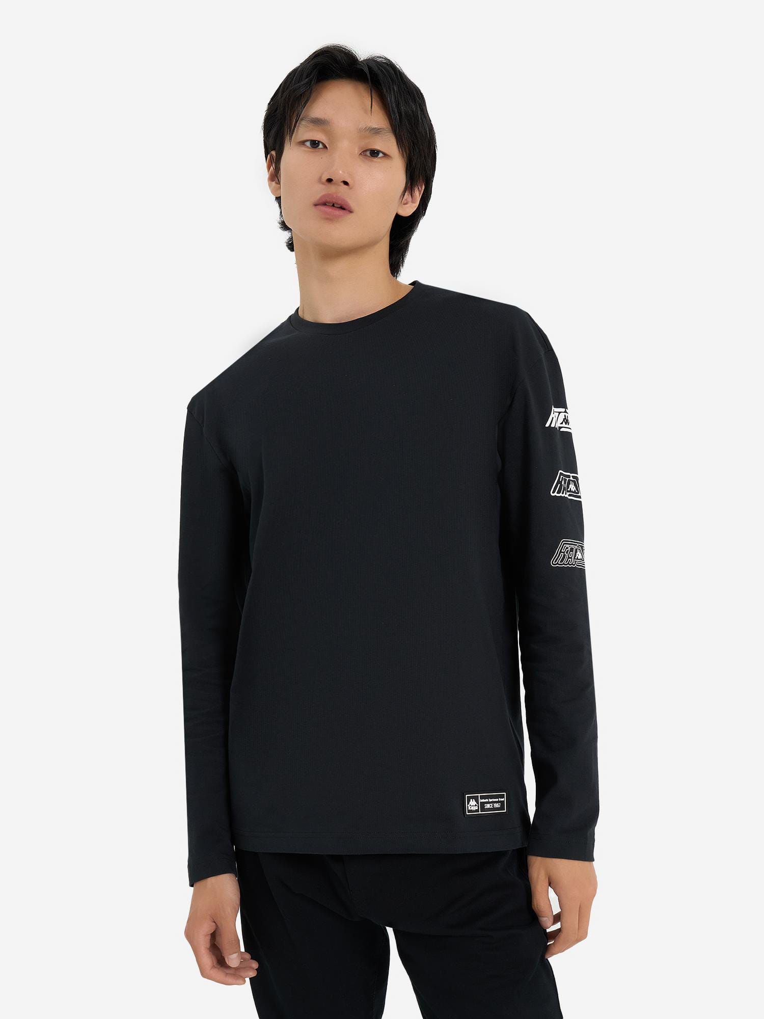 Акція на Чоловічий лонгслів Kappa Men's jumper 131044-99 48-50 Чорний від Rozetka